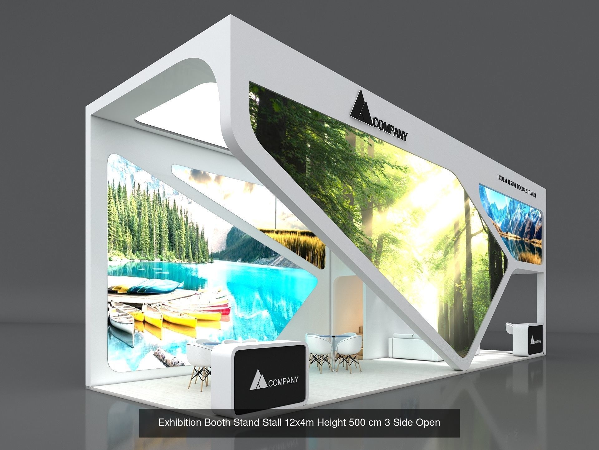 51 Exhibition Stand Stall Booth 50 3D model 3D Model Collection _45