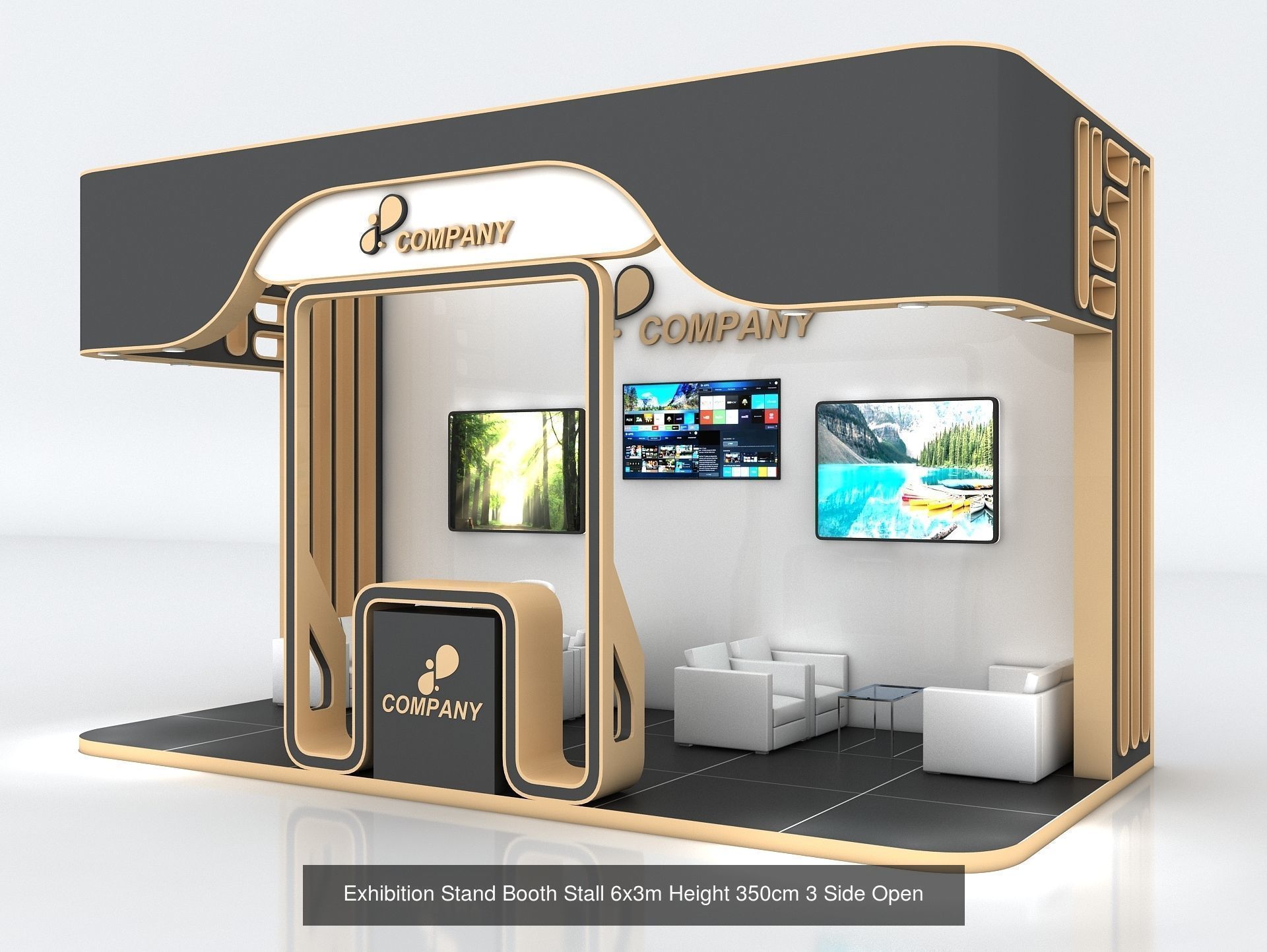 51 Exhibition Stand Stall Booth 50 3D model 3D Model Collection _33