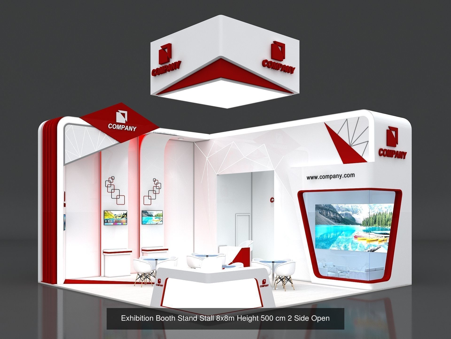 51 Exhibition Stand Stall Booth 50 3D model 3D Model Collection _38