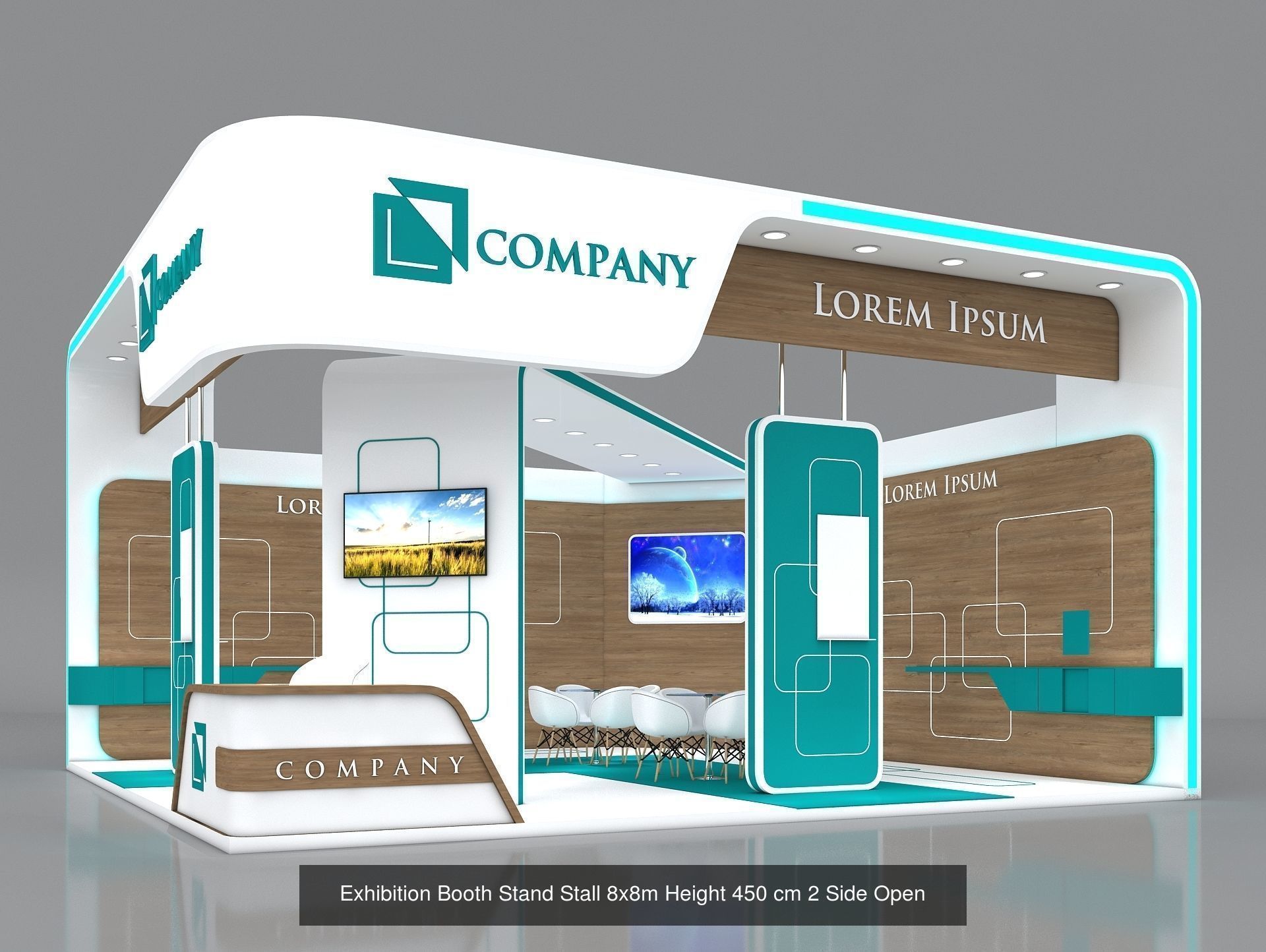 51 Exhibition Stand Stall Booth 50 3D model 3D Model Collection _34