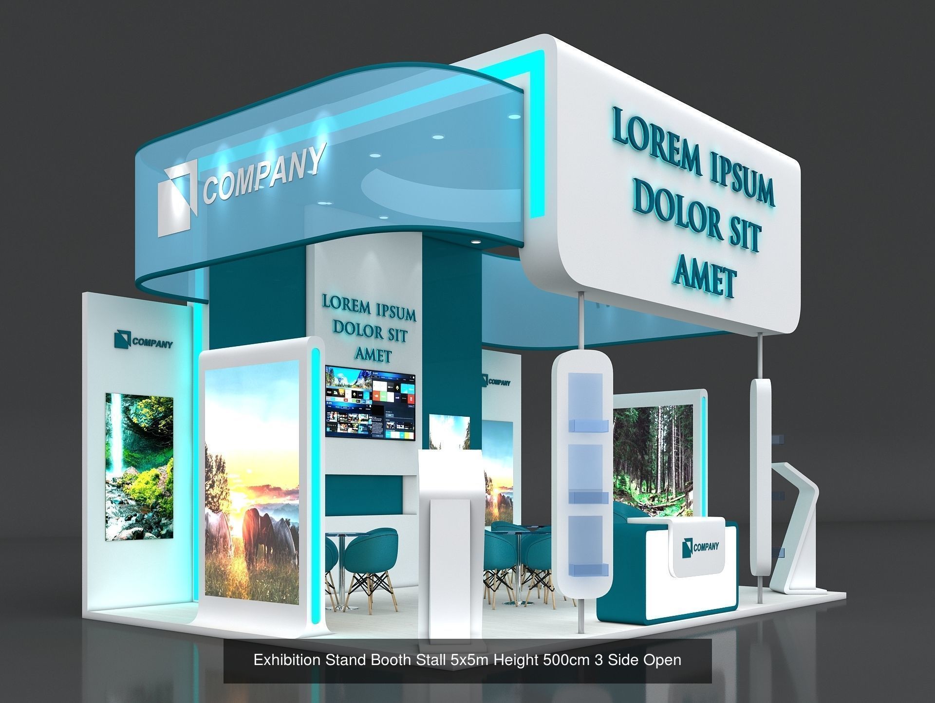 51 Exhibition Stand Stall Booth 50 3D model 3D Model Collection _26