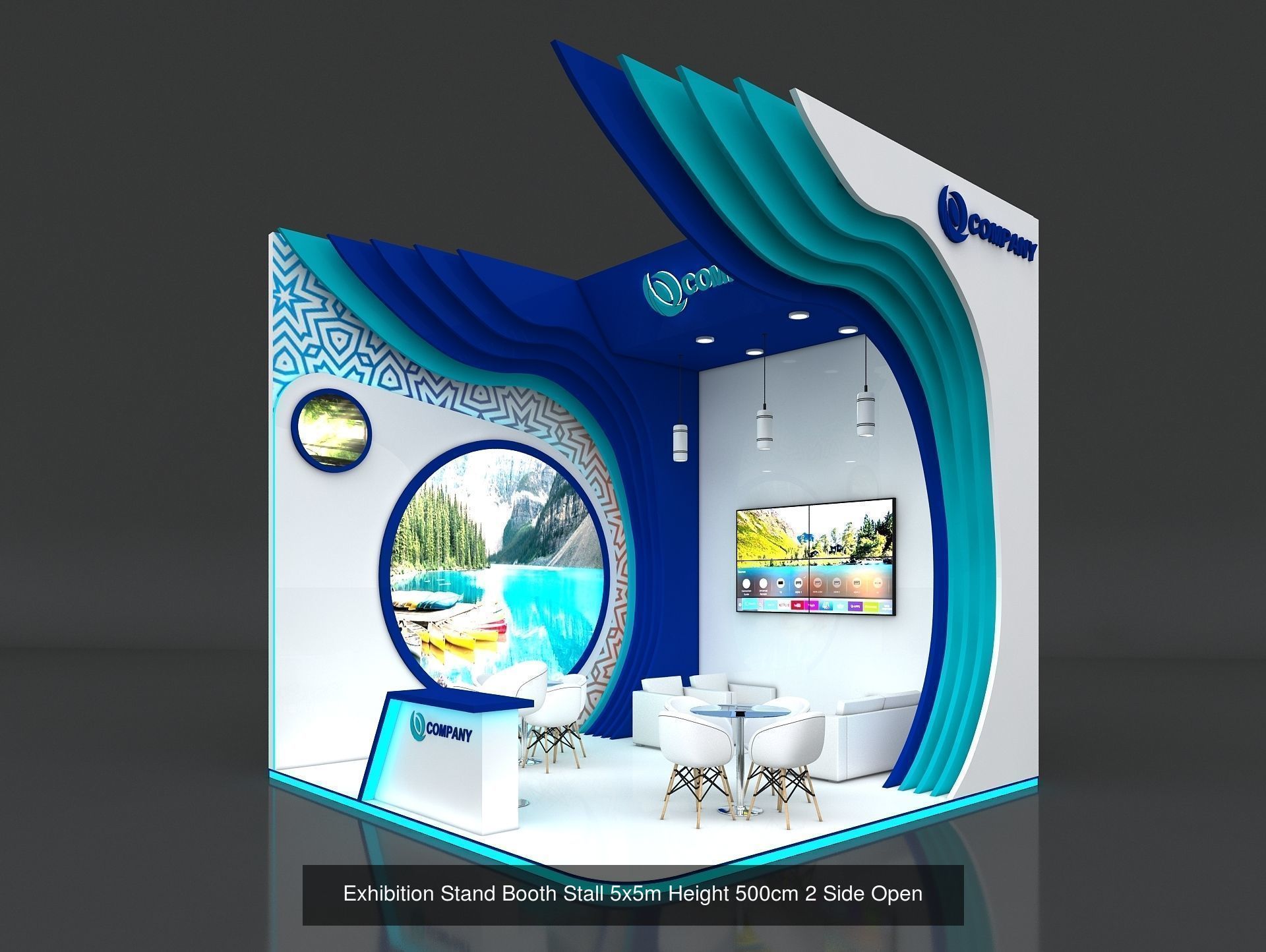 51 Exhibition Stand Stall Booth 50 3D model 3D Model Collection _30