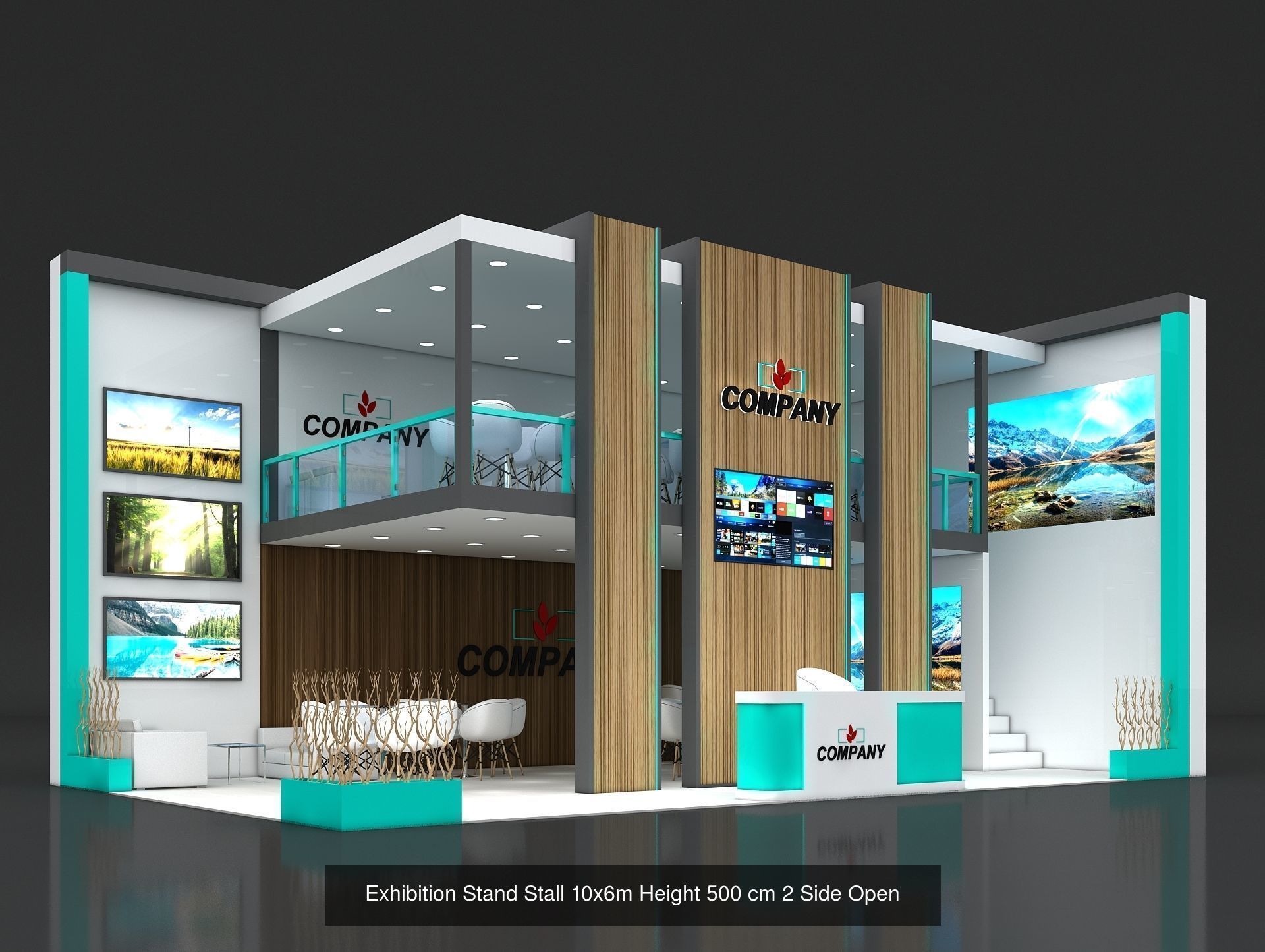 51 Exhibition Stand Stall Booth 50 3D model 3D Model Collection _42