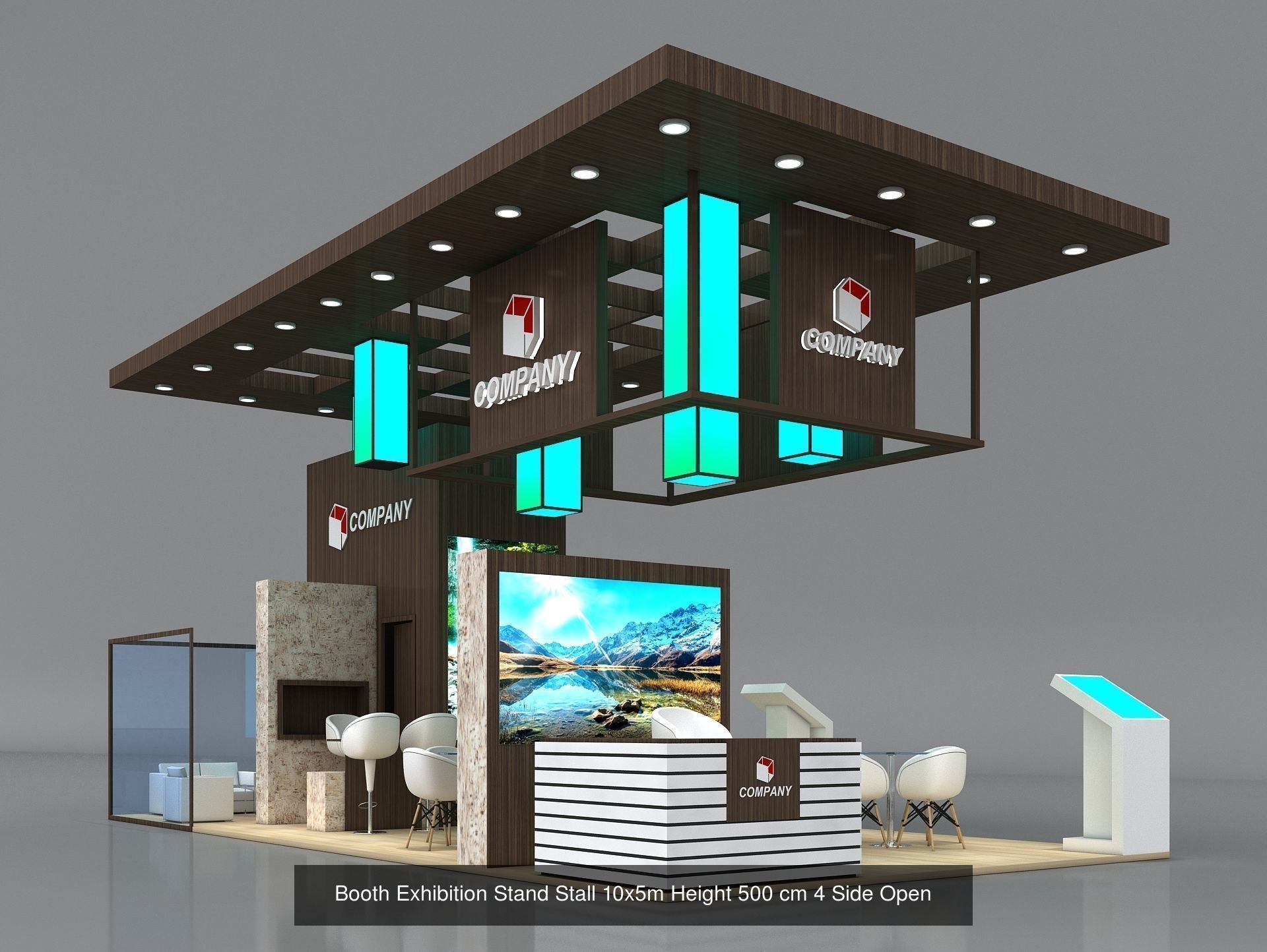 51 Exhibition Stand Stall Booth 50 3D model 3D Model Collection _36