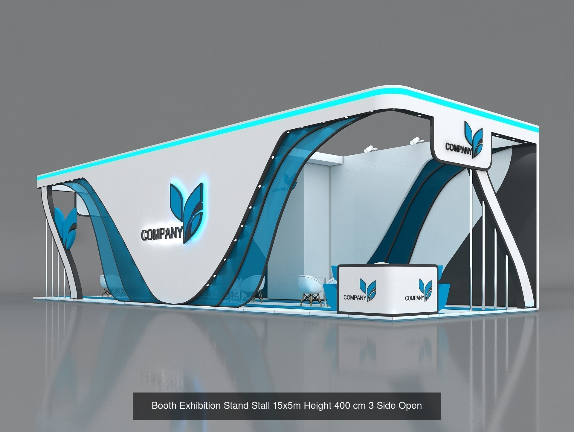 51 Exhibition Stand Stall Booth 50 3D model 3D Model Collection _23