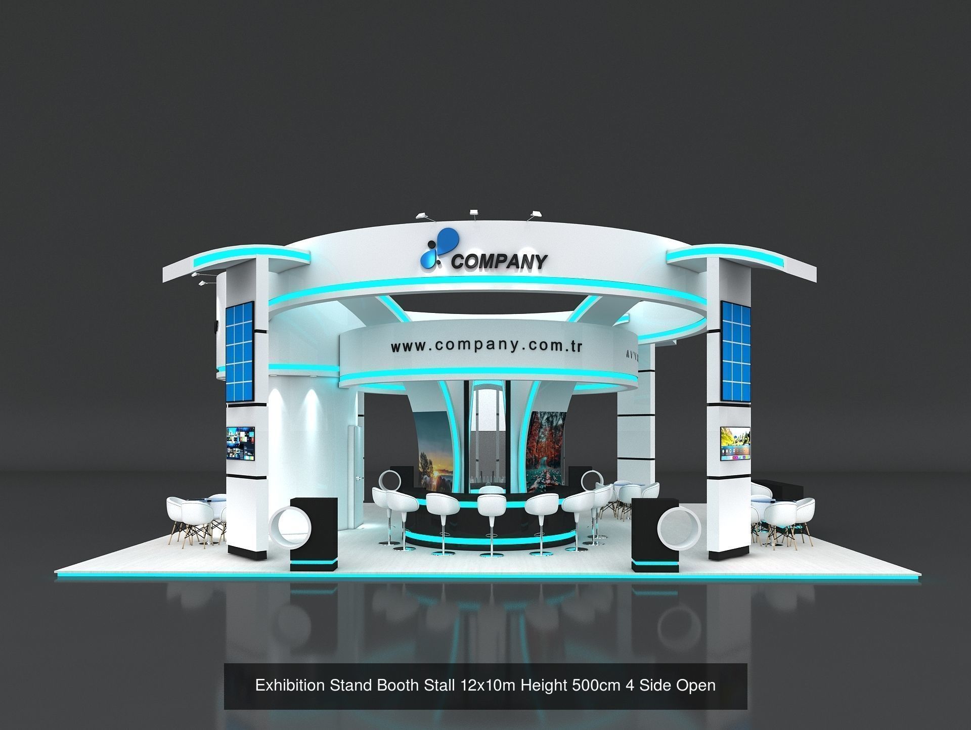 51 Exhibition Stand Stall Booth 50 3D model 3D Model Collection _52