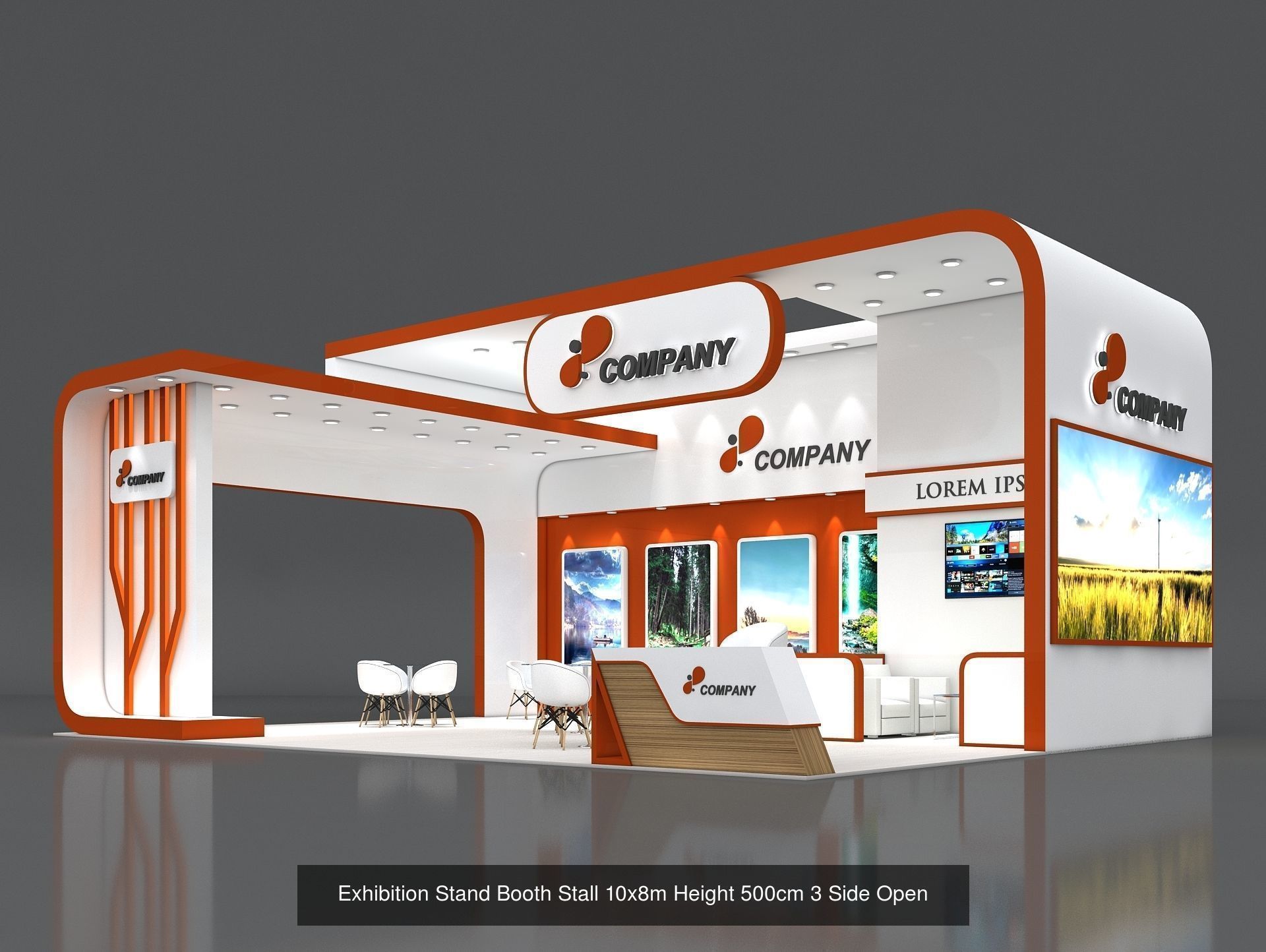 51 Exhibition Stand Stall Booth 50 3D model 3D Model Collection _28