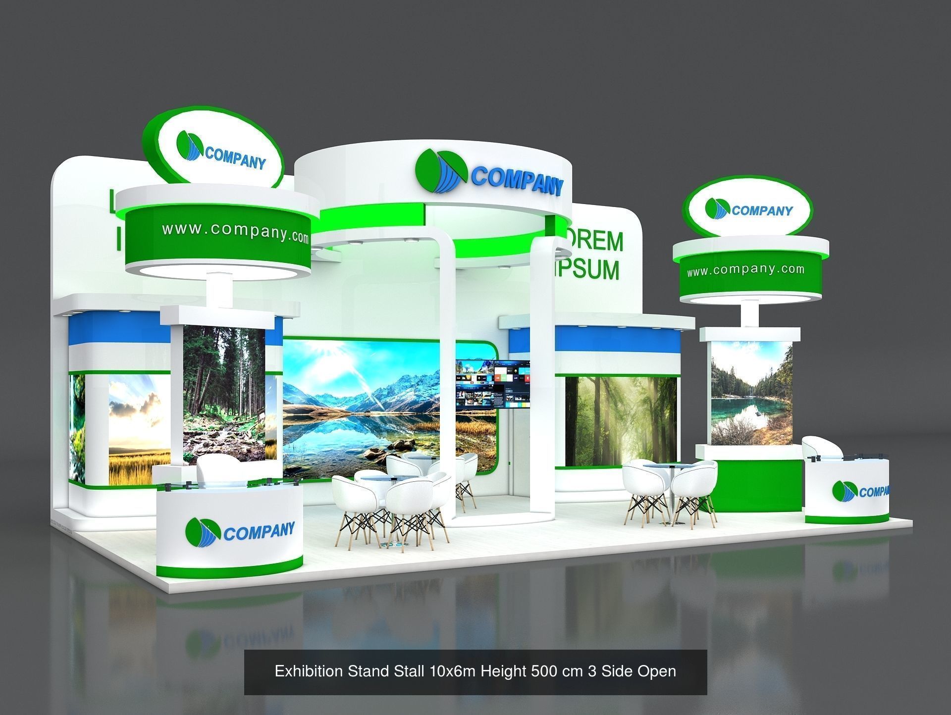 51 Exhibition Stand Stall Booth 50 3D model 3D Model Collection _39