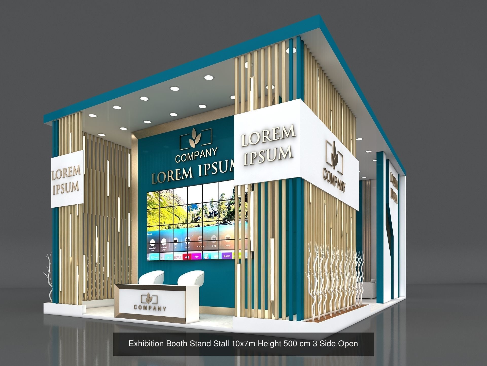 51 Exhibition Stand Stall Booth 50 3D model 3D Model Collection _63