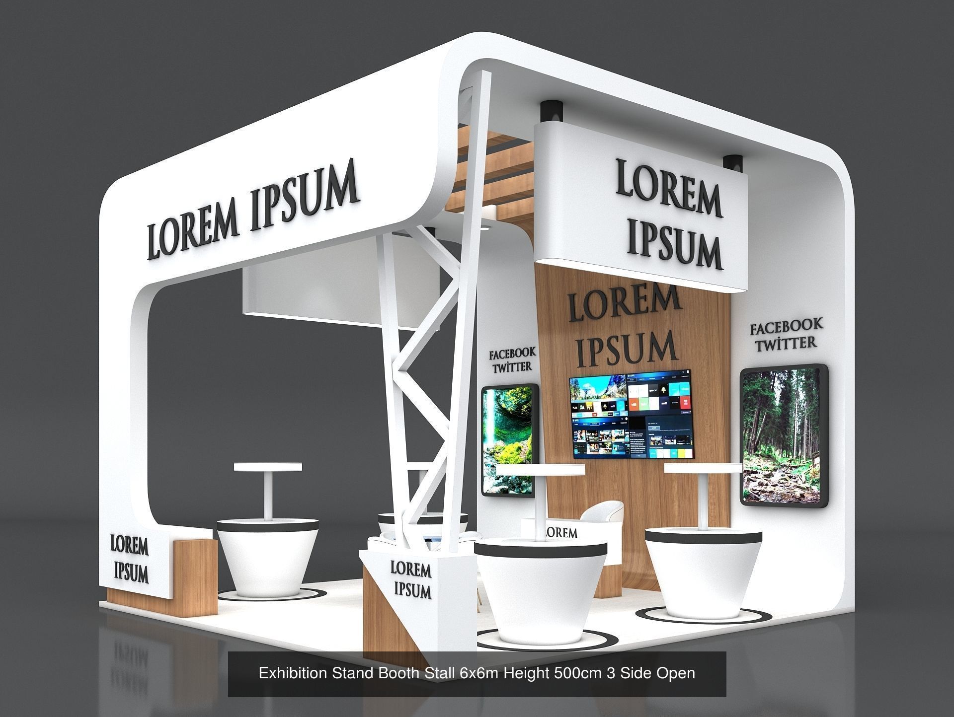 51 Exhibition Stand Stall Booth 50 3D model 3D Model Collection _27