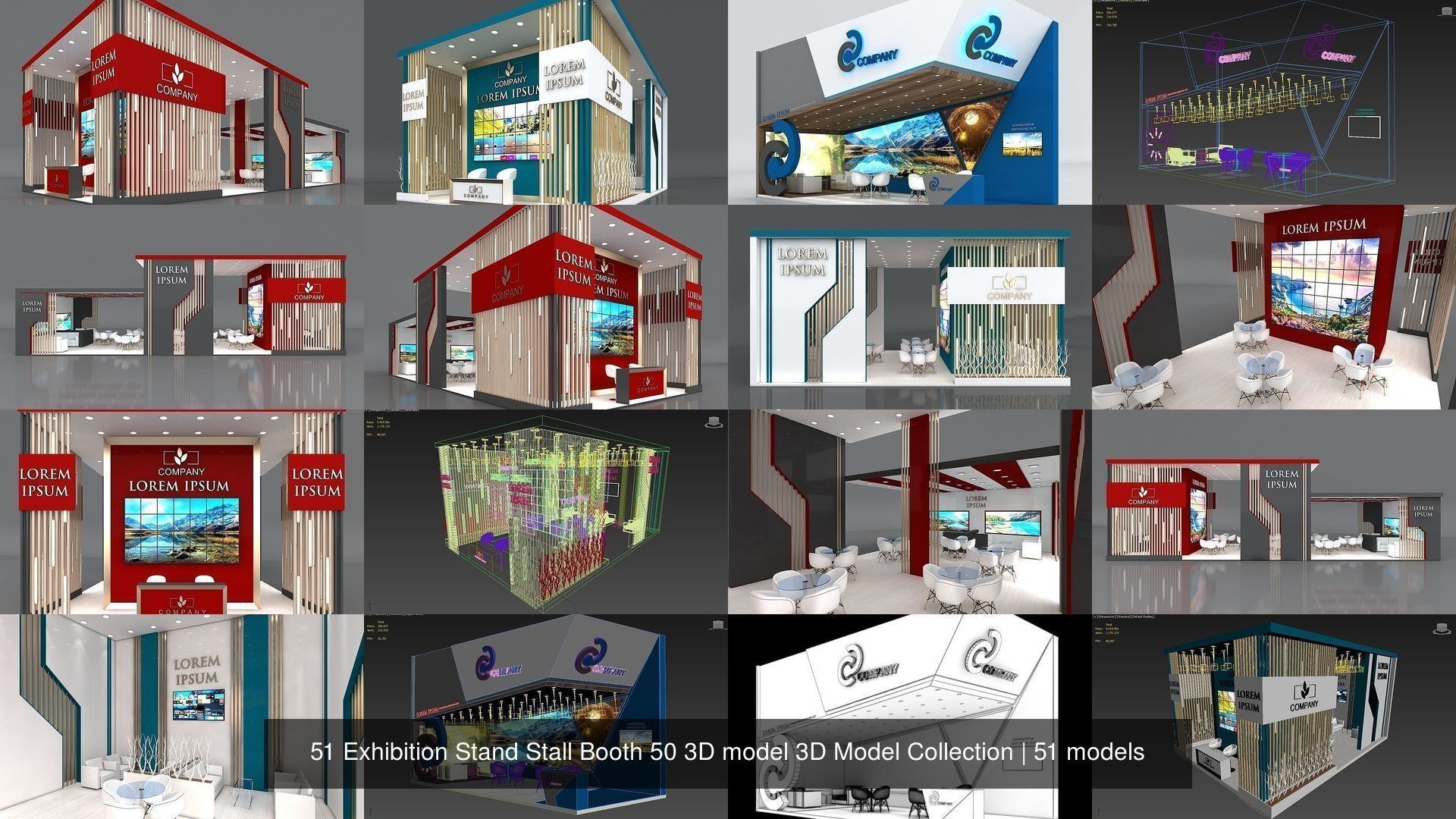 51 Exhibition Stand Stall Booth 50 3D model 3D Model Collection _10