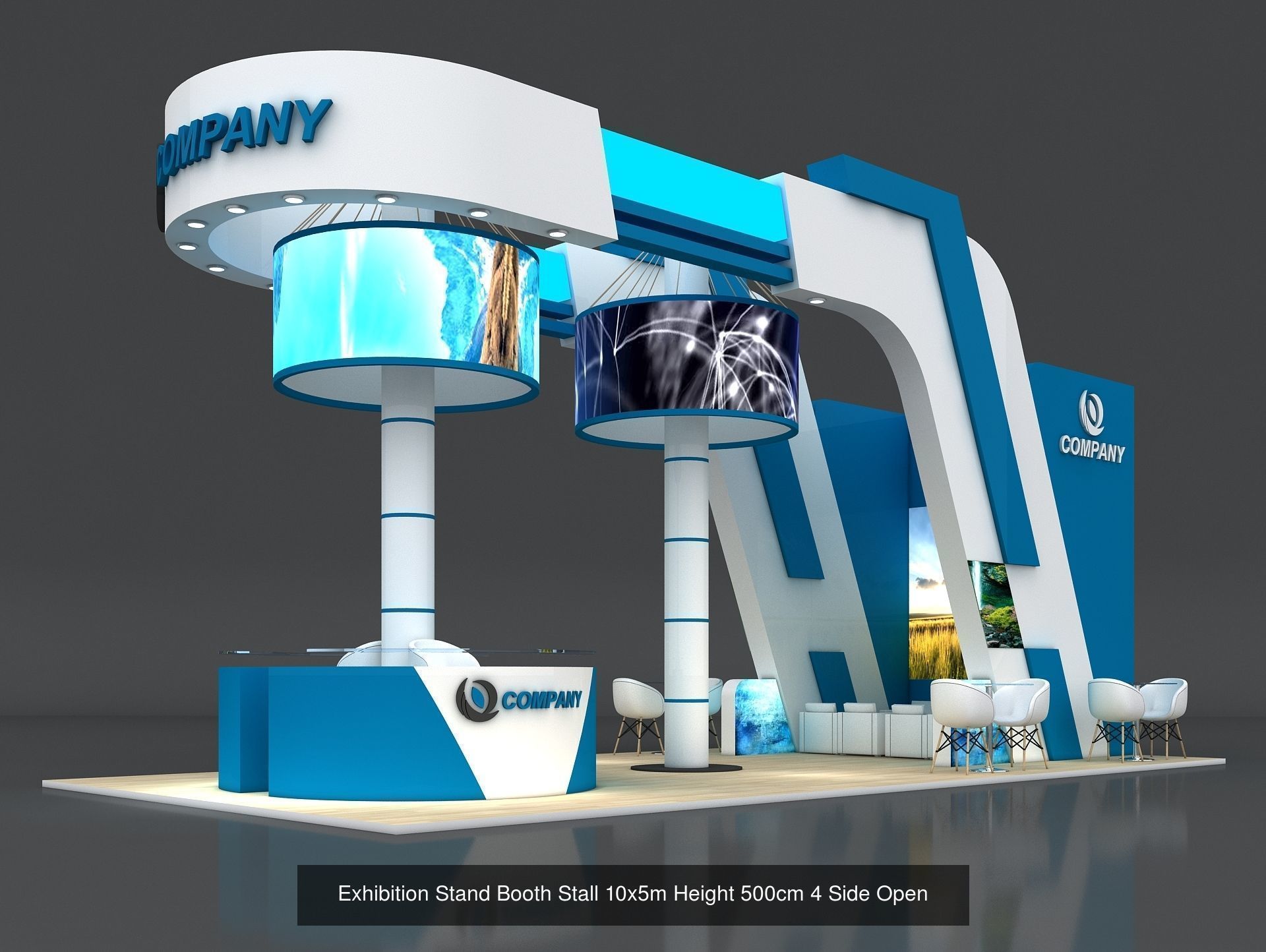 51 Exhibition Stand Stall Booth 50 3D model 3D Model Collection _32