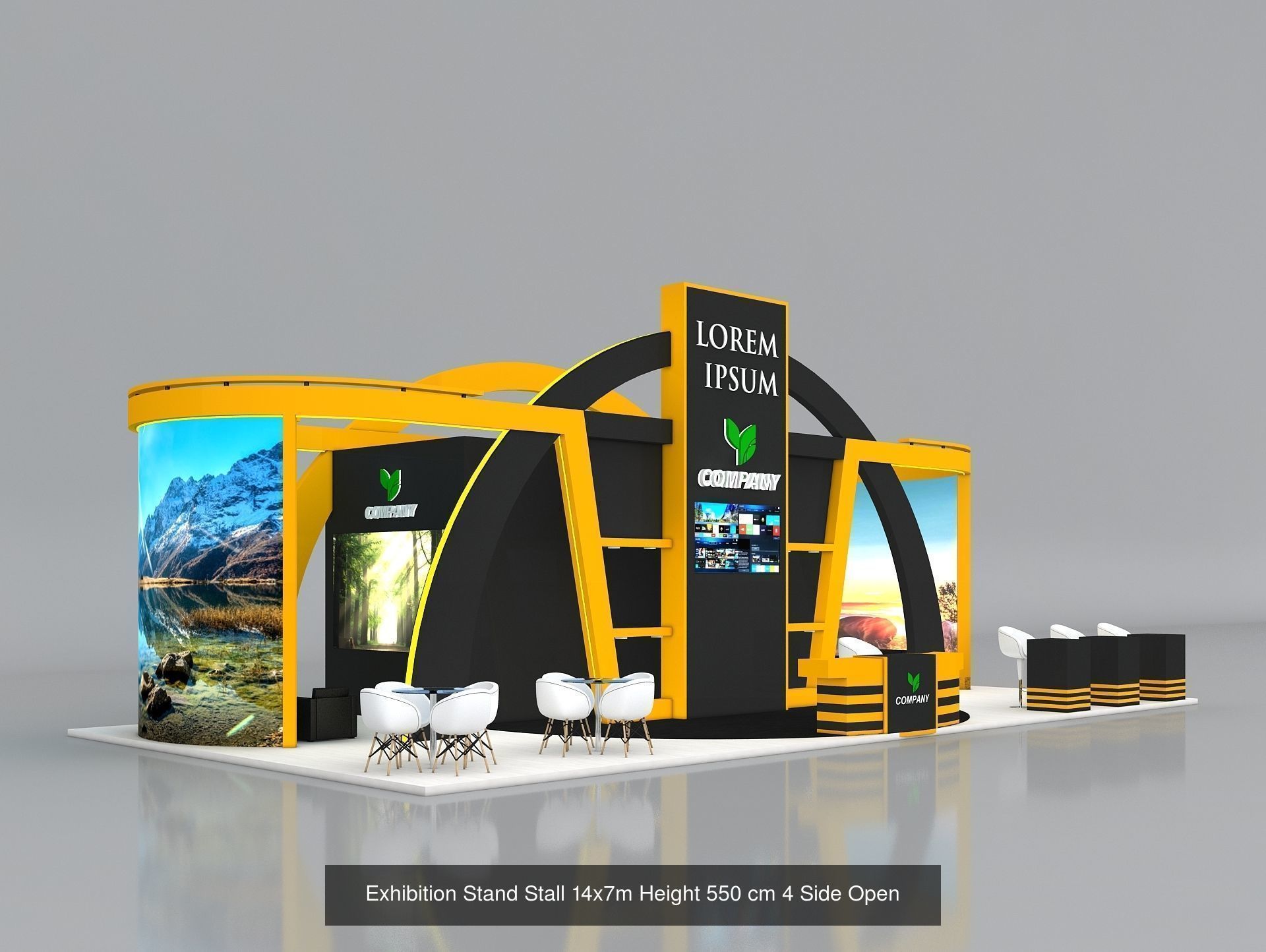 51 Exhibition Stand Stall Booth 50 3D model 3D Model Collection _40