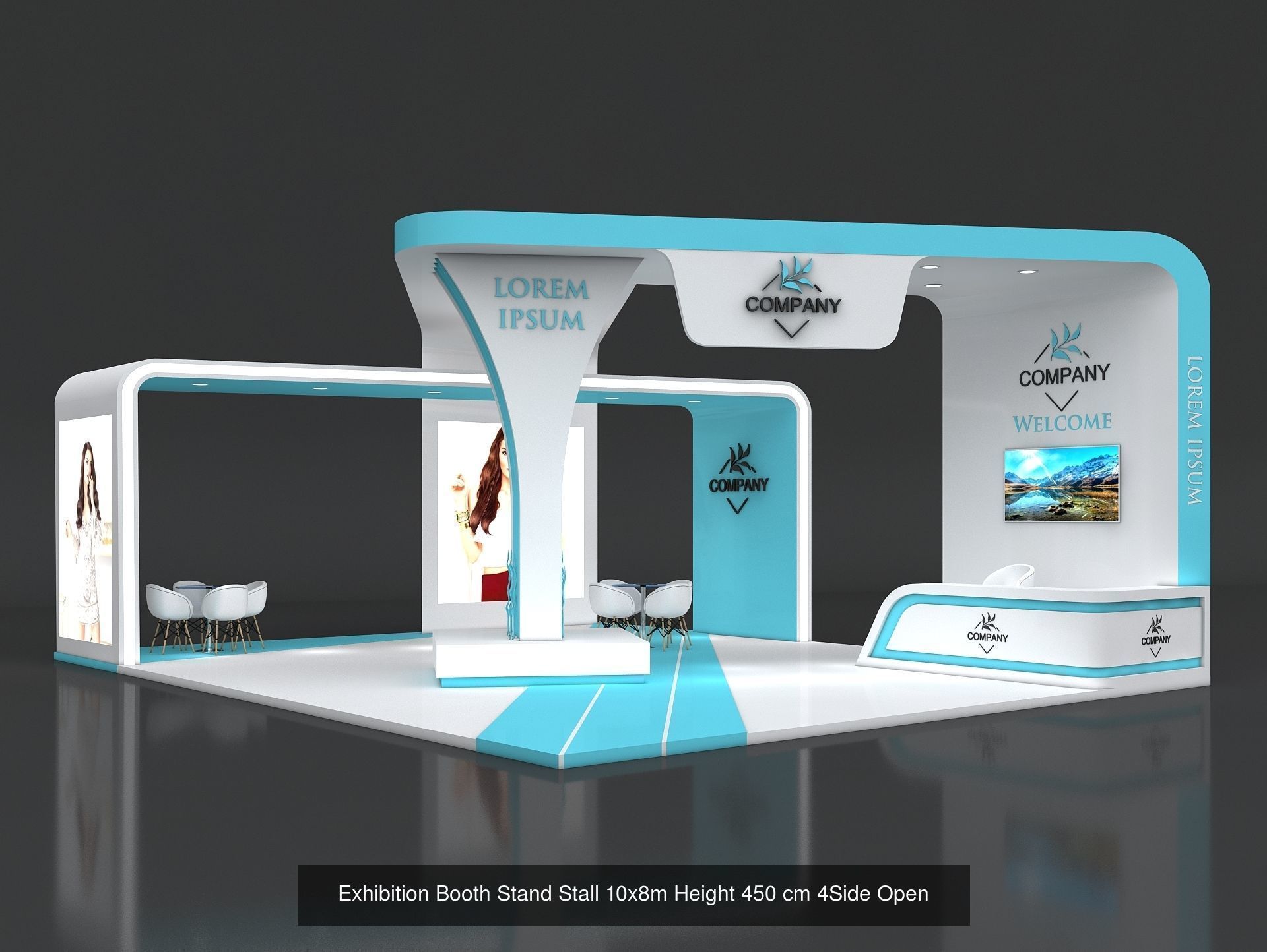 51 Exhibition Stand Stall Booth 50 3D model 3D Model Collection _18