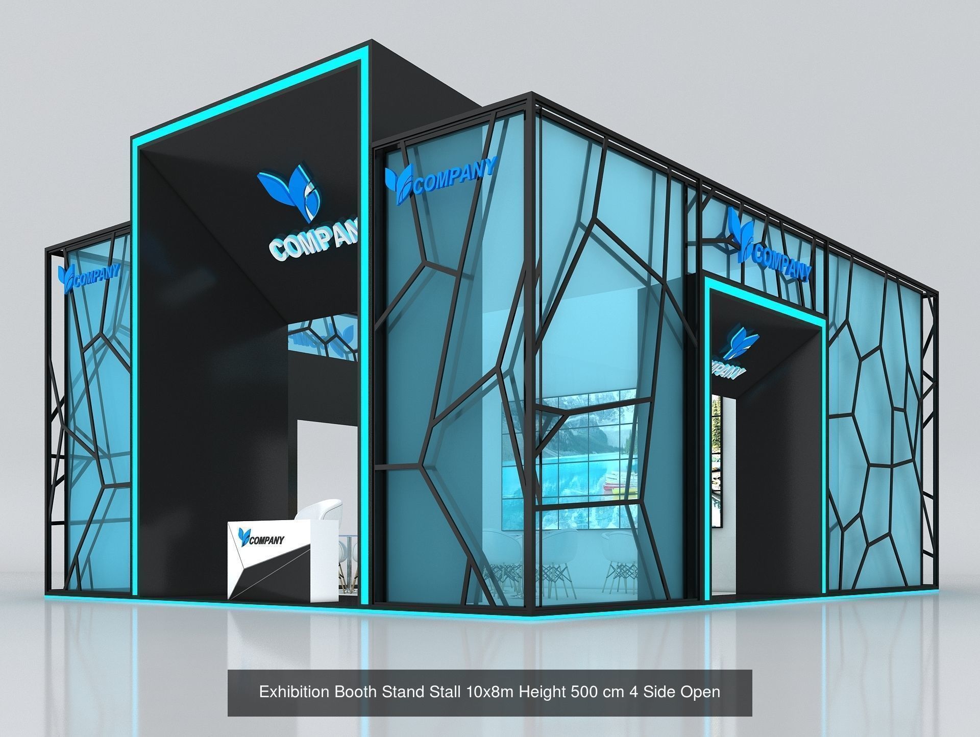 51 Exhibition Stand Stall Booth 50 3D model 3D Model Collection _35