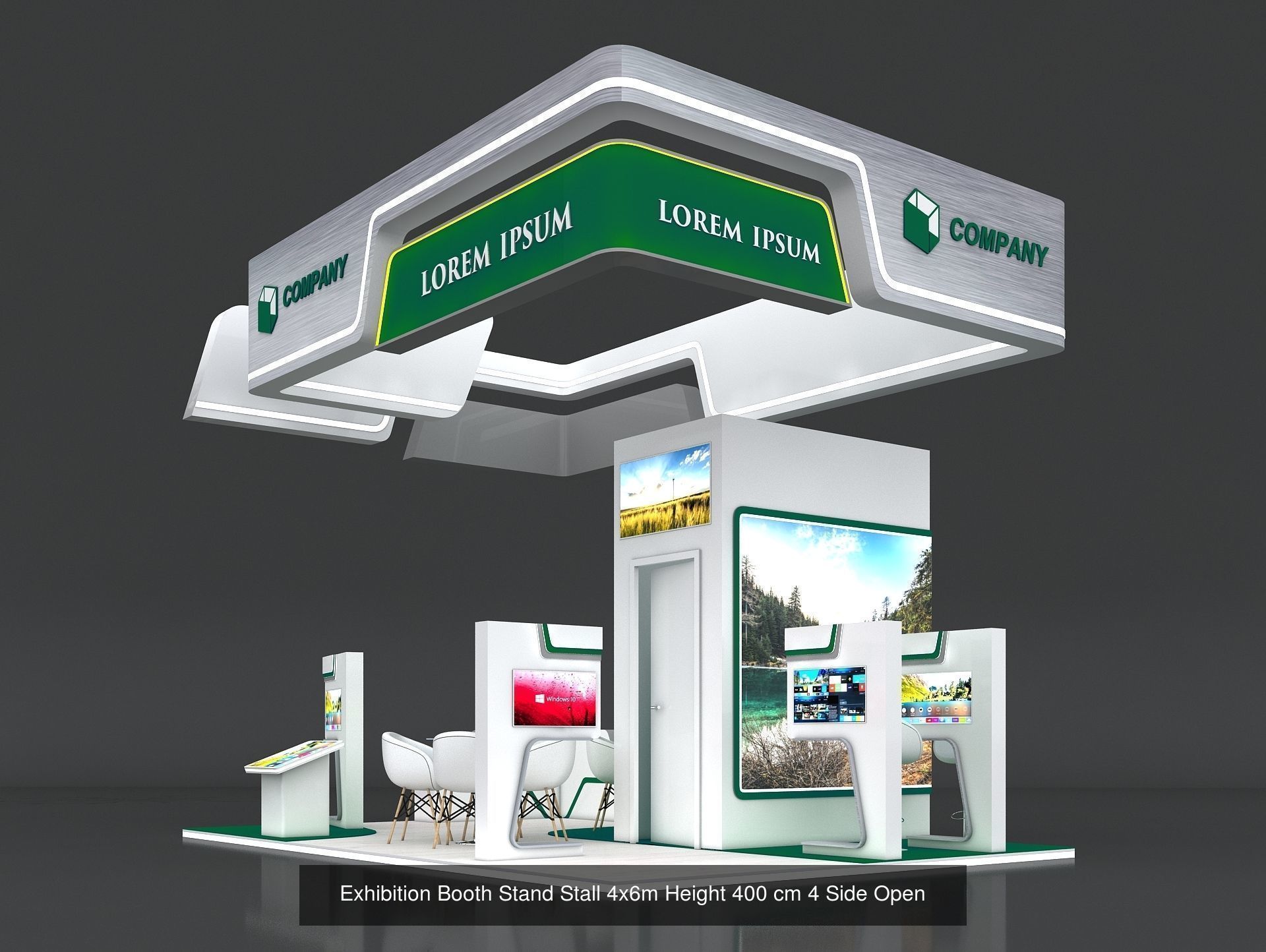 51 Exhibition Stand Stall Booth 50 3D model 3D Model Collection _37