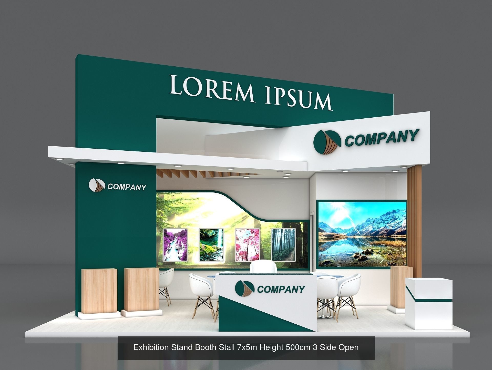 51 Exhibition Stand Stall Booth 50 3D model 3D Model Collection _29