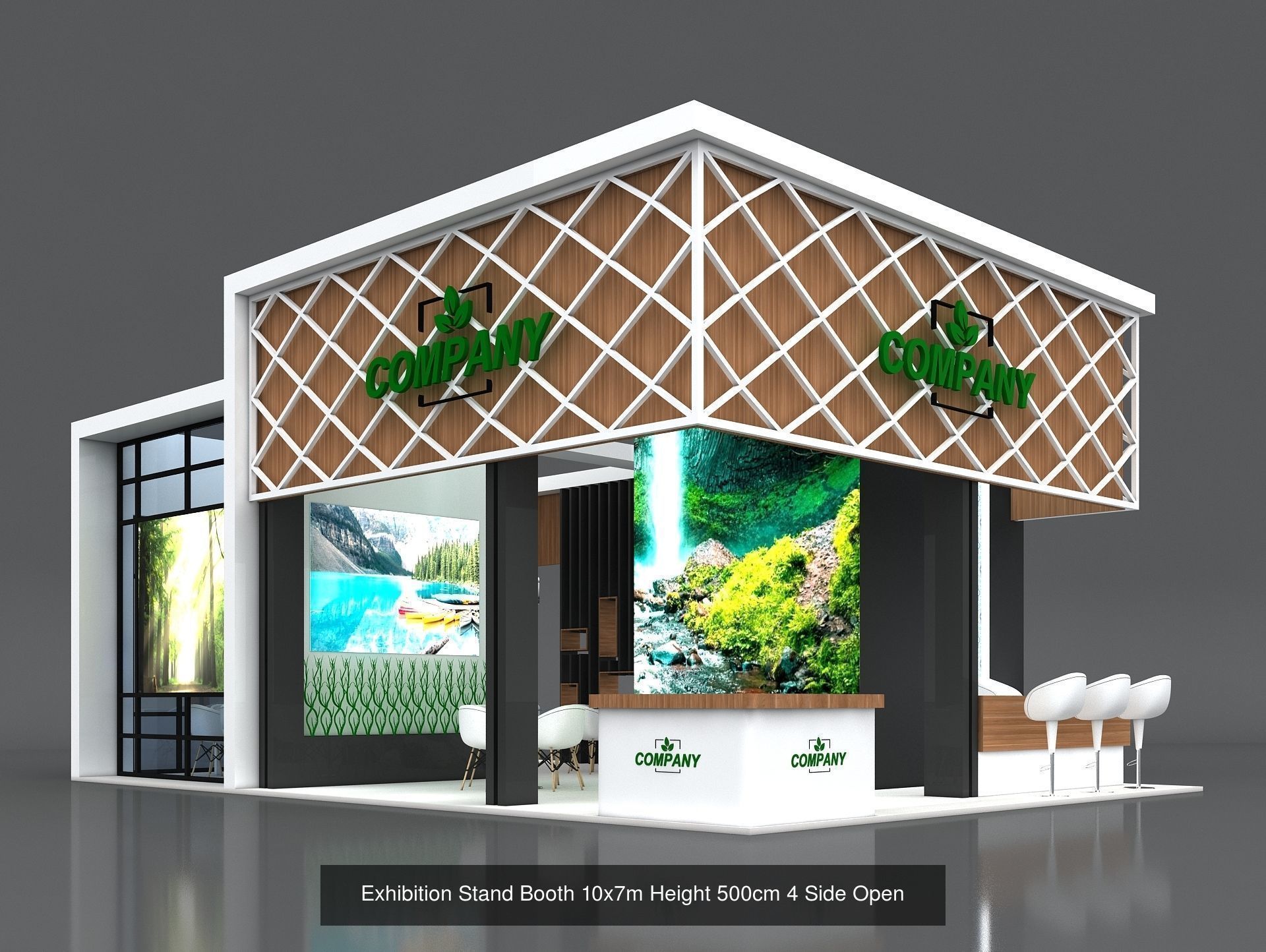 51 Exhibition Stand Stall Booth 50 3D model 3D Model Collection _44