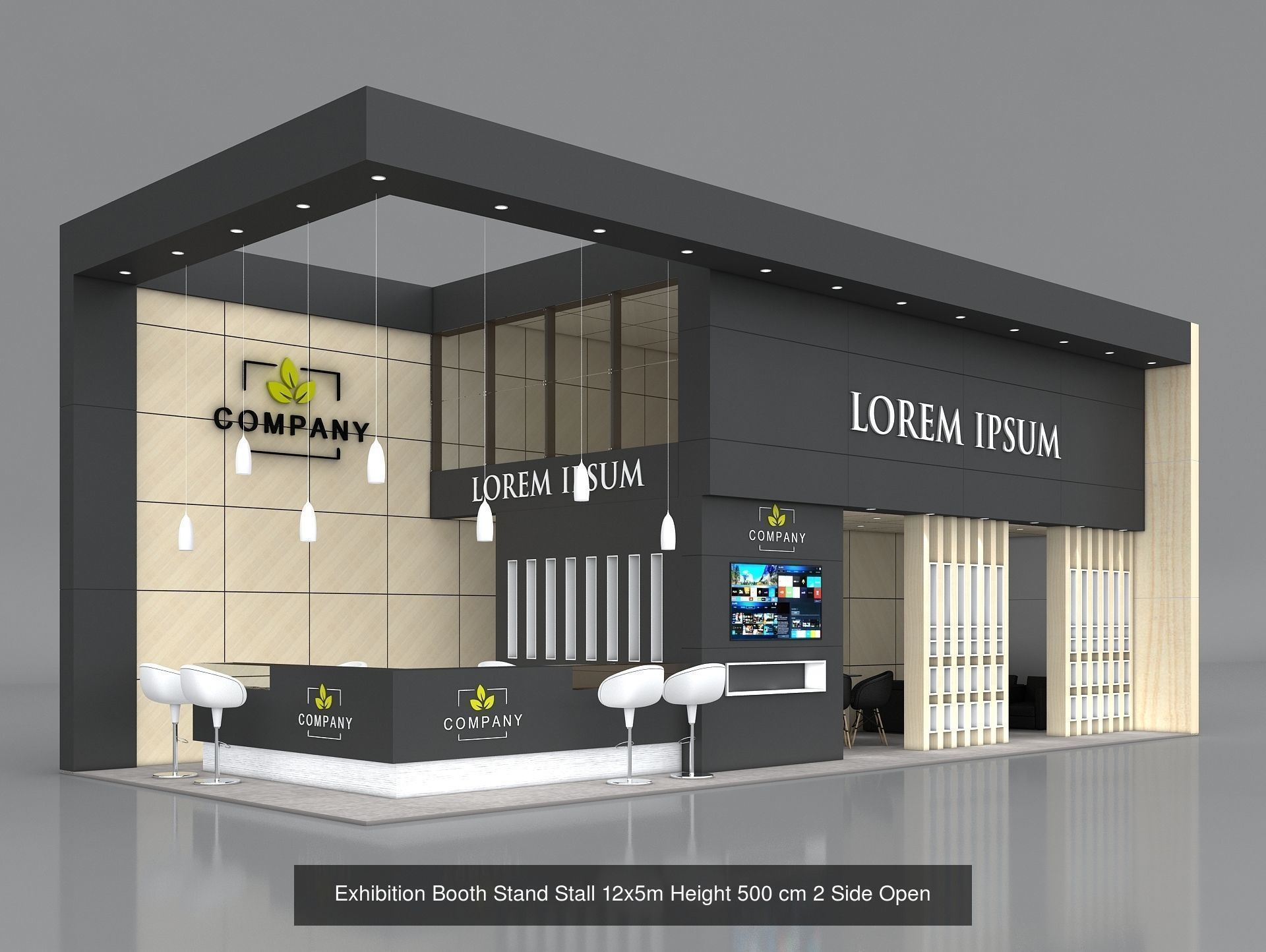 51 Exhibition Stand Stall Booth 50 3D model 3D Model Collection _16