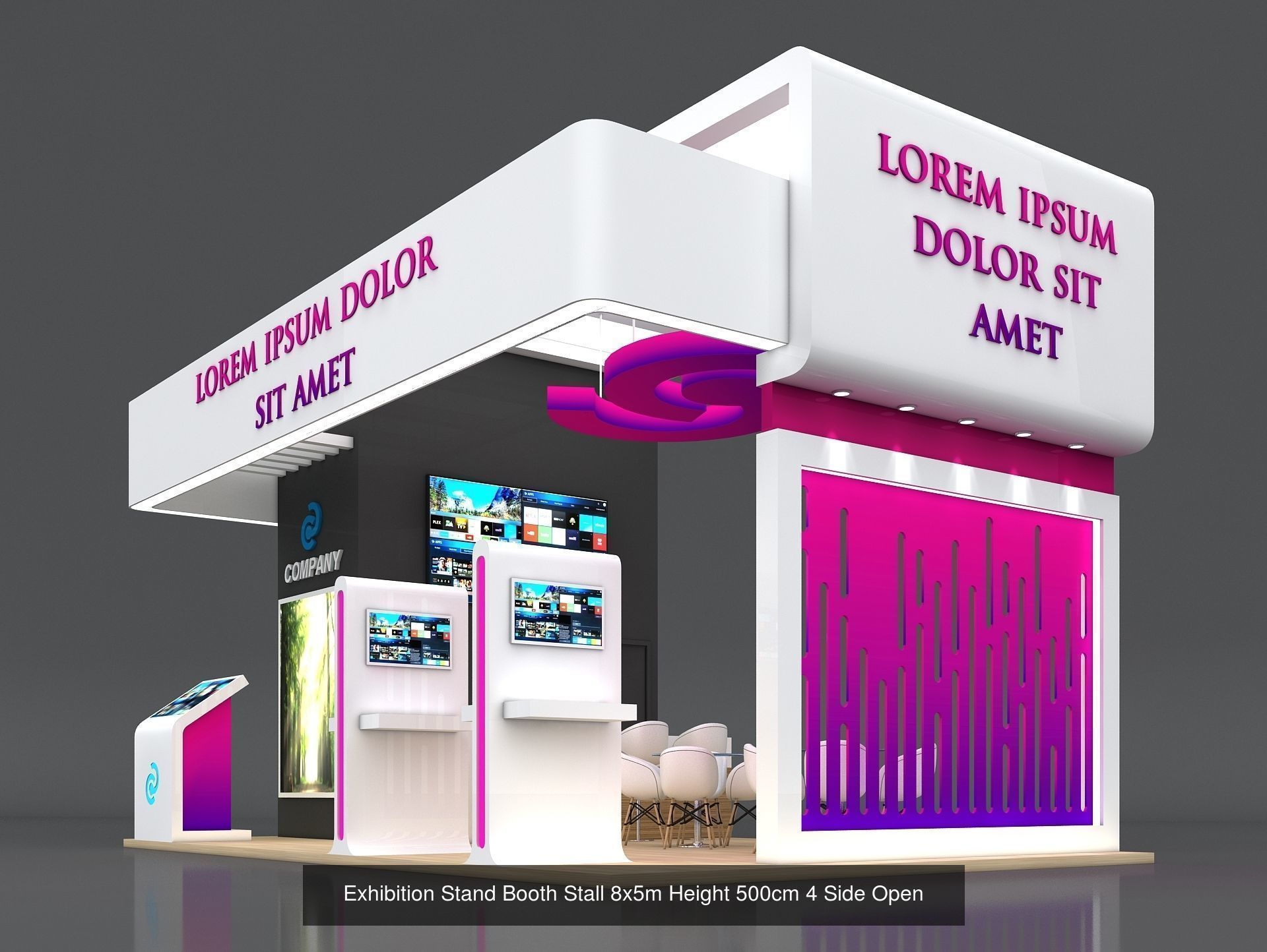 51 Exhibition Stand Stall Booth 50 3D model 3D Model Collection _22