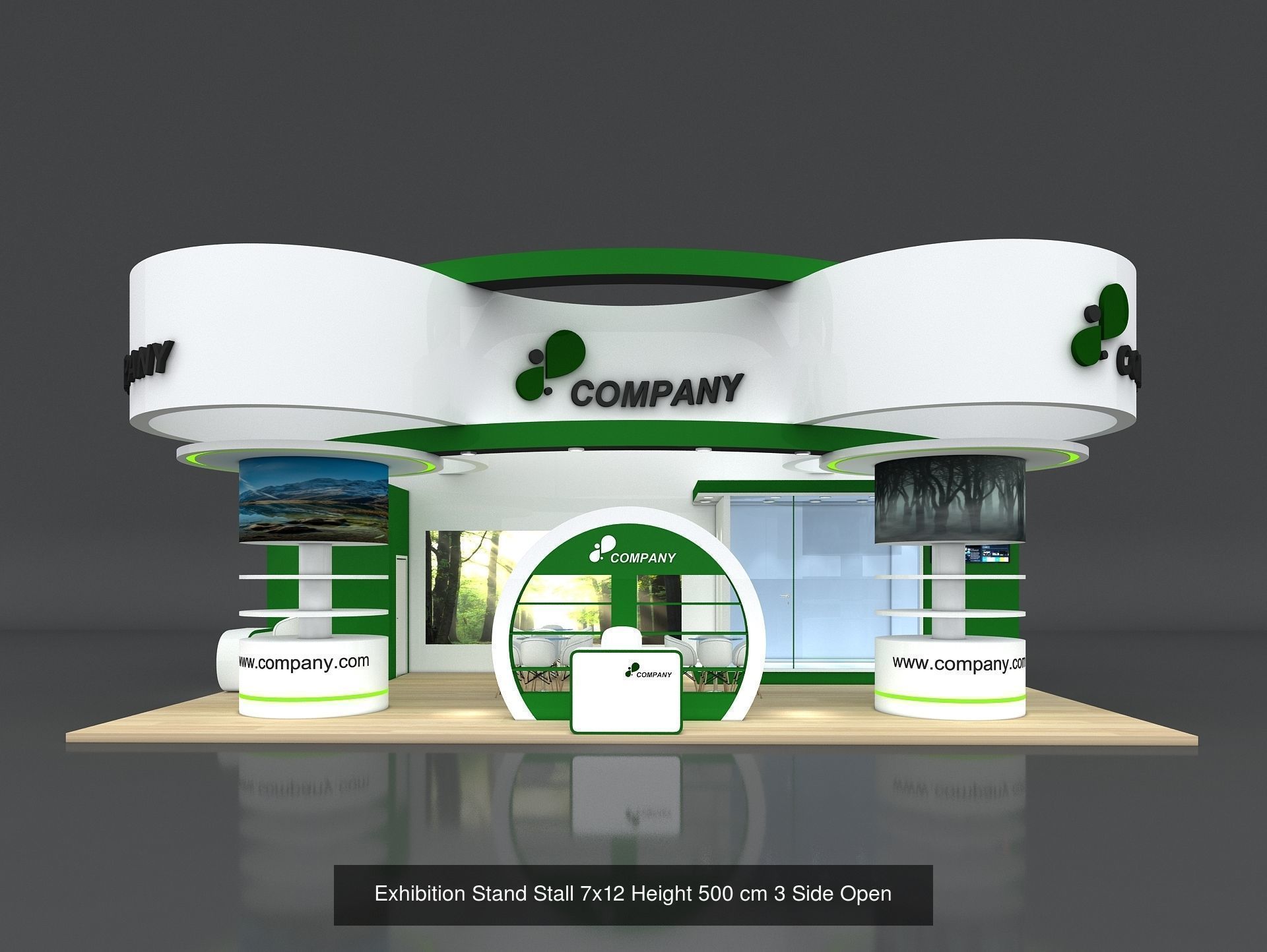 51 Exhibition Stand Stall Booth 50 3D model 3D Model Collection _48