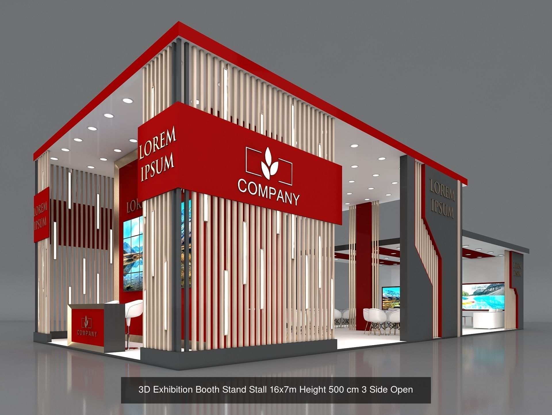 51 Exhibition Stand Stall Booth 50 3D model 3D Model Collection _62