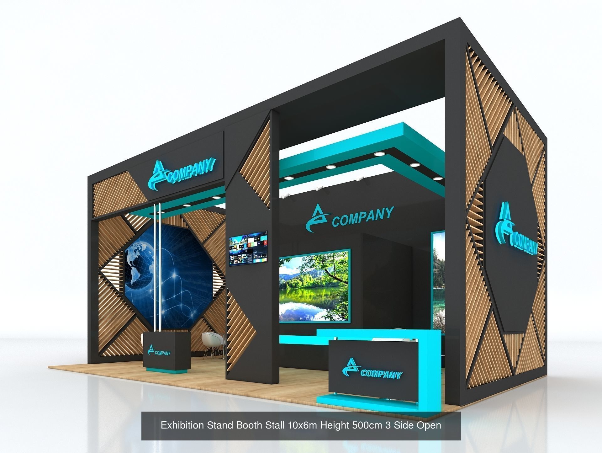 51 Exhibition Stand Stall Booth 50 3D model 3D Model Collection _54