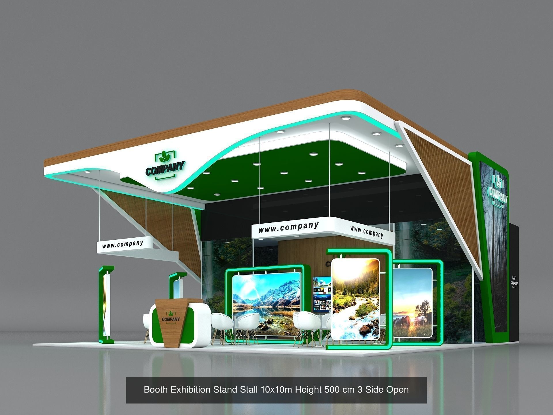 51 Exhibition Stand Stall Booth 50 3D model 3D Model Collection _46