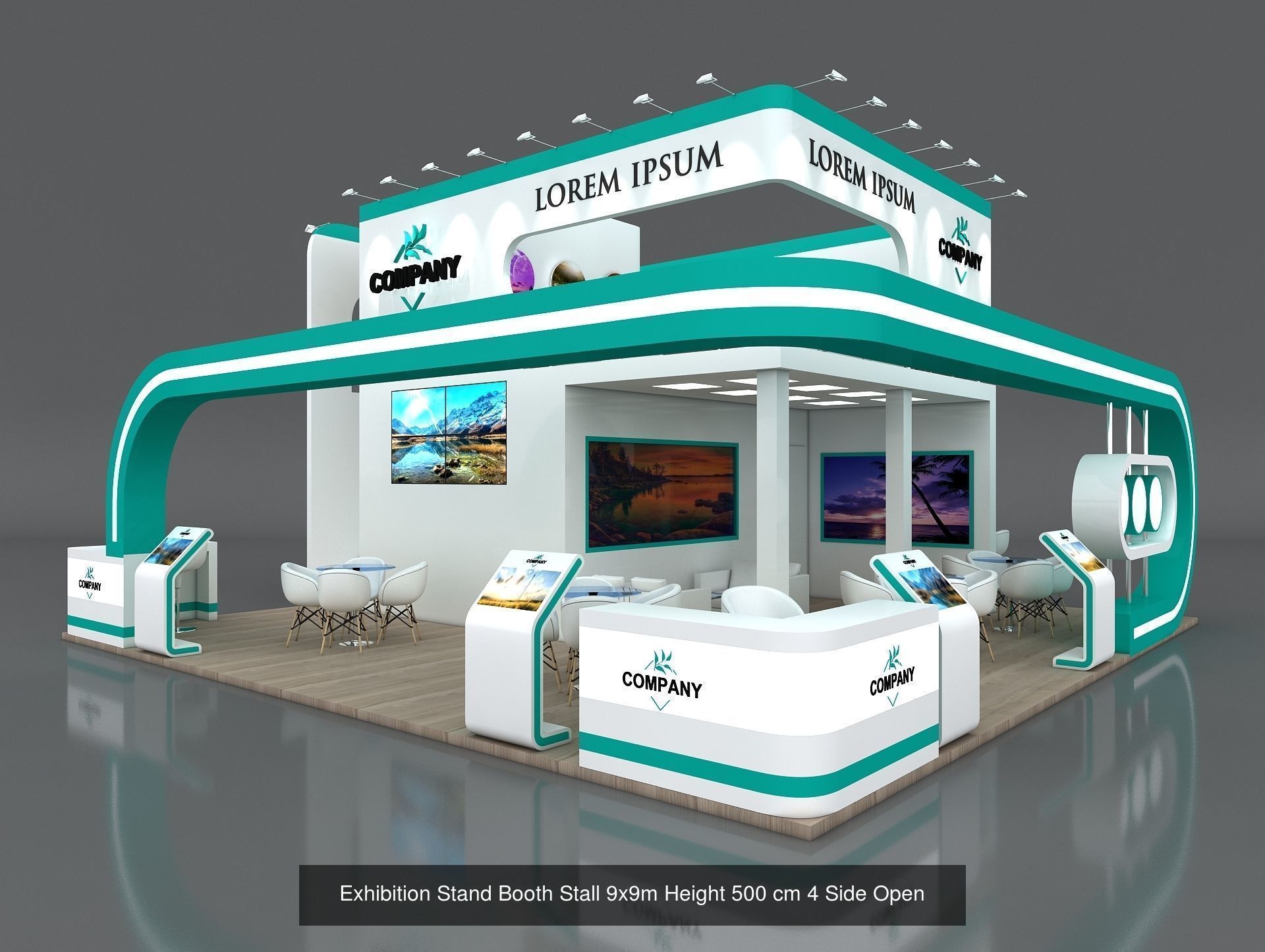 51 Exhibition Stand Stall Booth 50 3D model 3D Model Collection _15