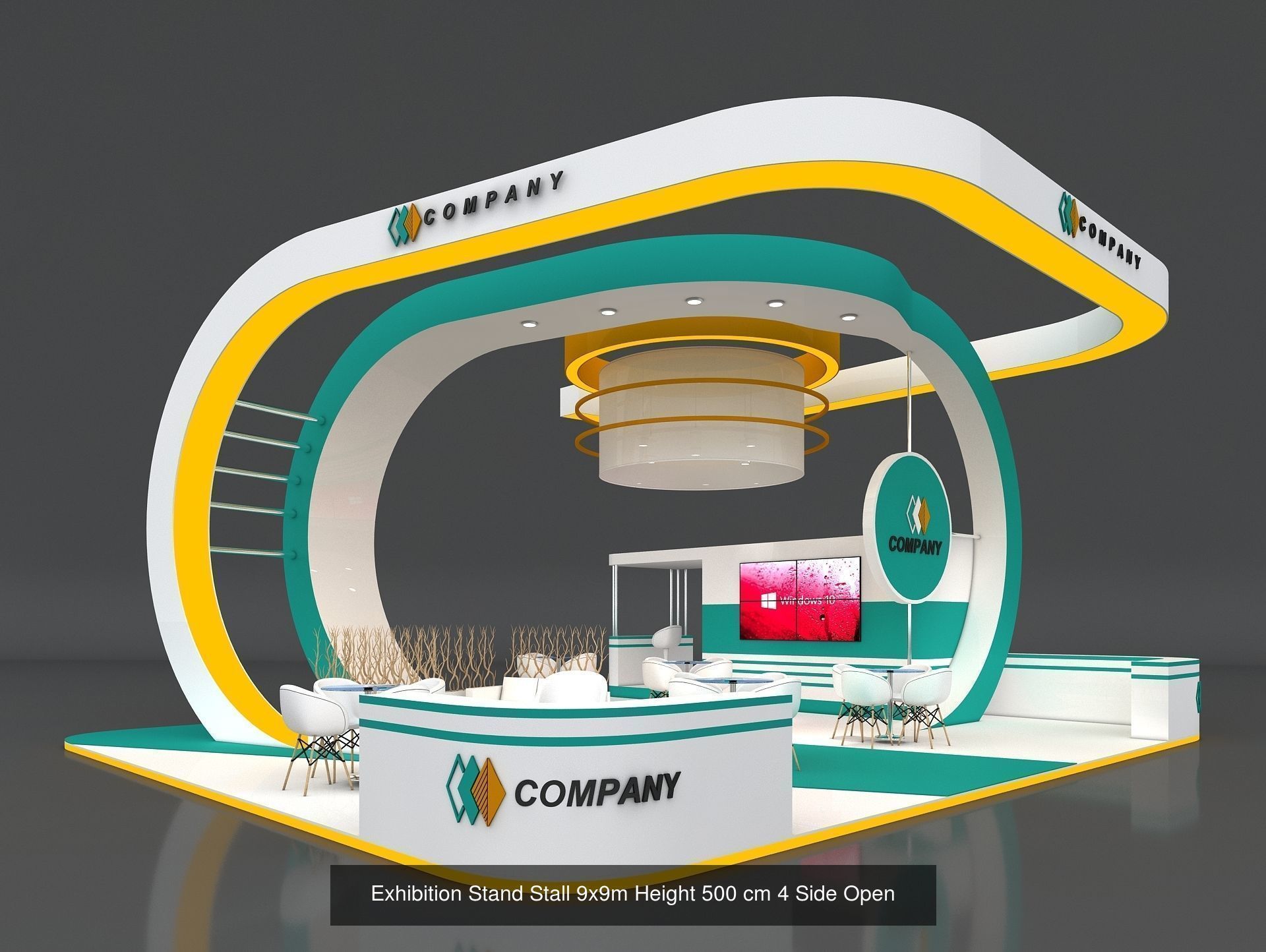 51 Exhibition Stand Stall Booth 50 3D model 3D Model Collection _49