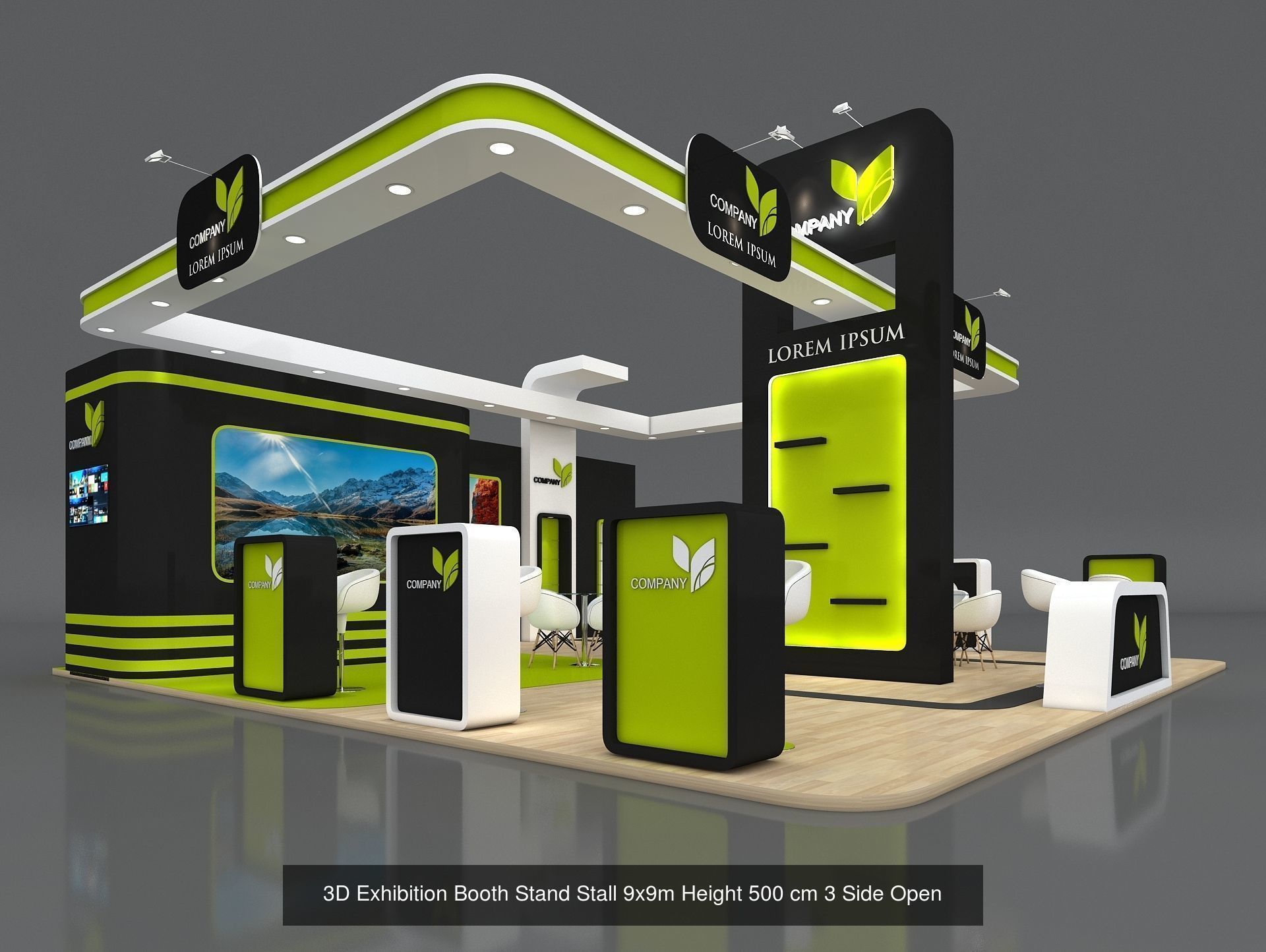 51 Exhibition Stand Stall Booth 50 3D model 3D Model Collection _17