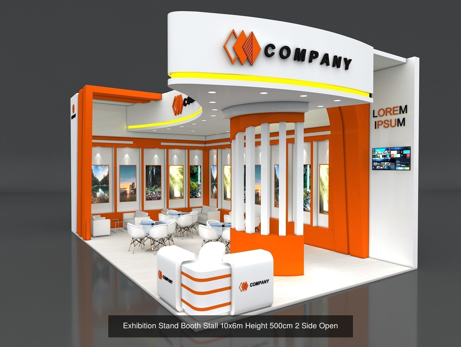 51 Exhibition Stand Stall Booth 50 3D model 3D Model Collection _59