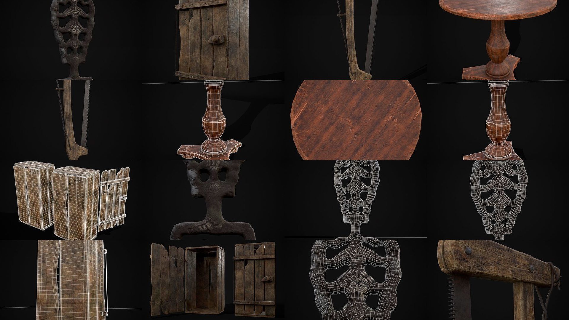 Medieval Prop Mix Sixty Eight 3D Model Collection_1