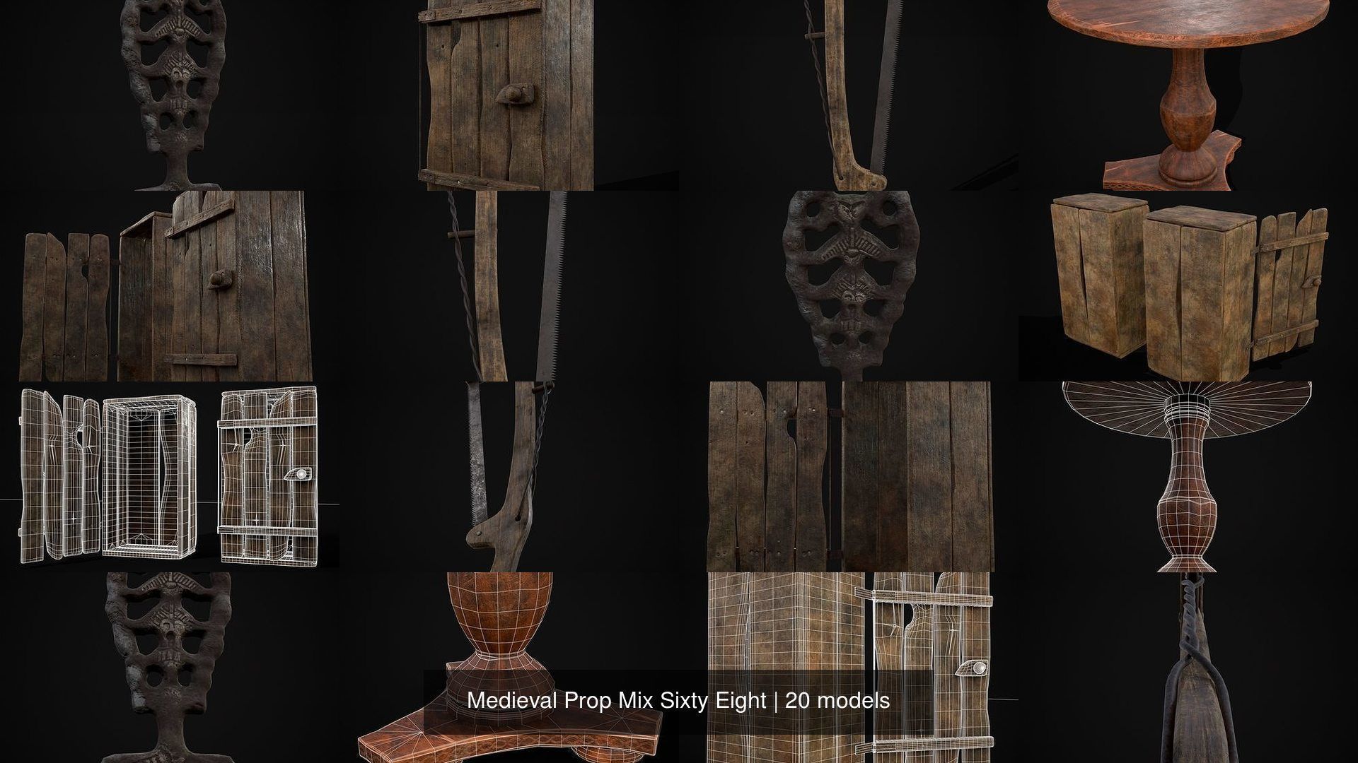 Medieval Prop Mix Sixty Eight 3D Model Collection_2