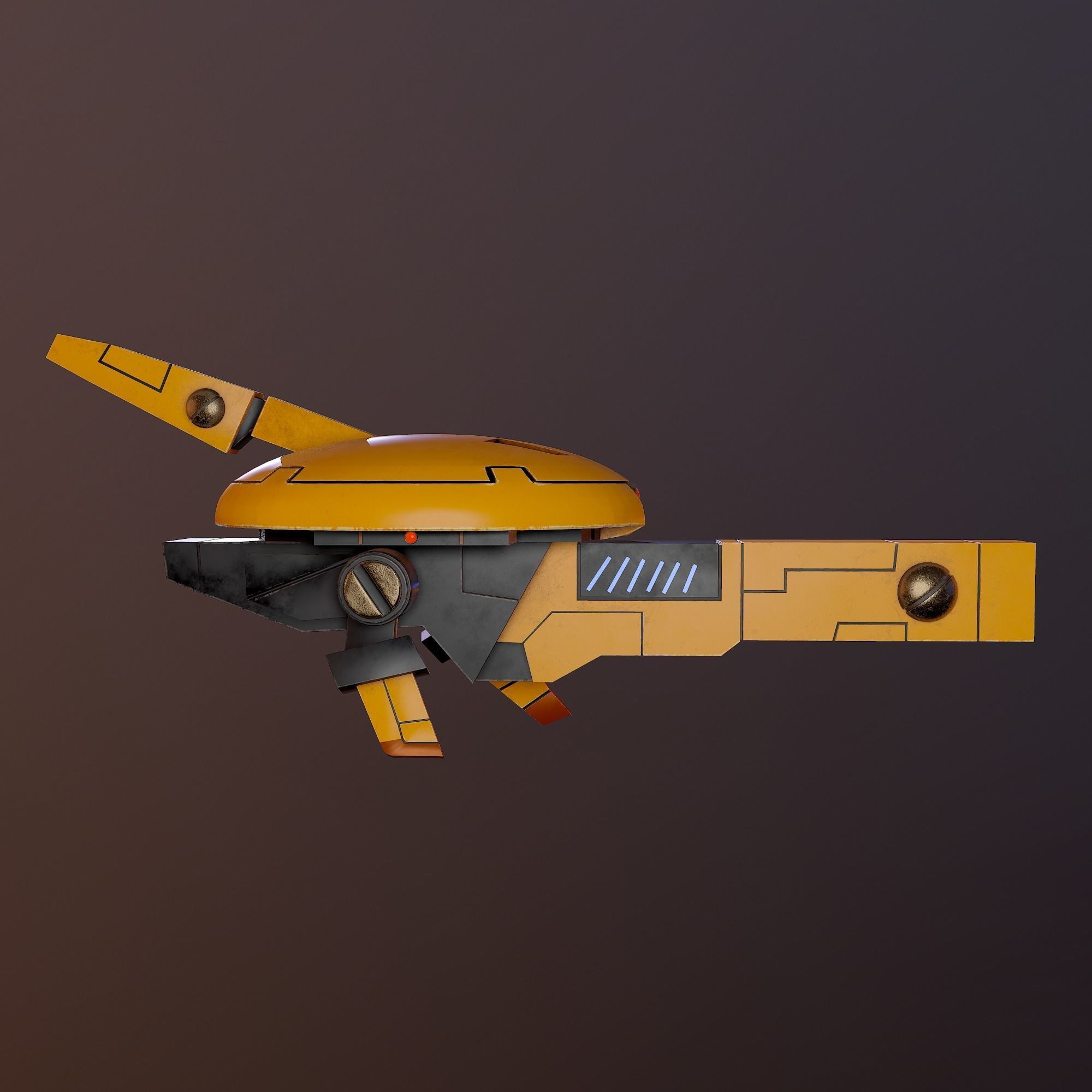 SNIPER DRONE TAU MV71  TAU EMPIRE low poly PBR Low-poly 3D model_3