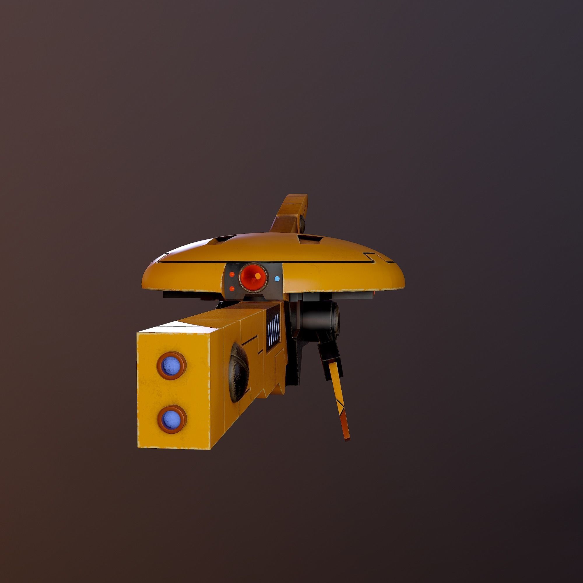 SNIPER DRONE TAU MV71  TAU EMPIRE low poly PBR Low-poly 3D model_2