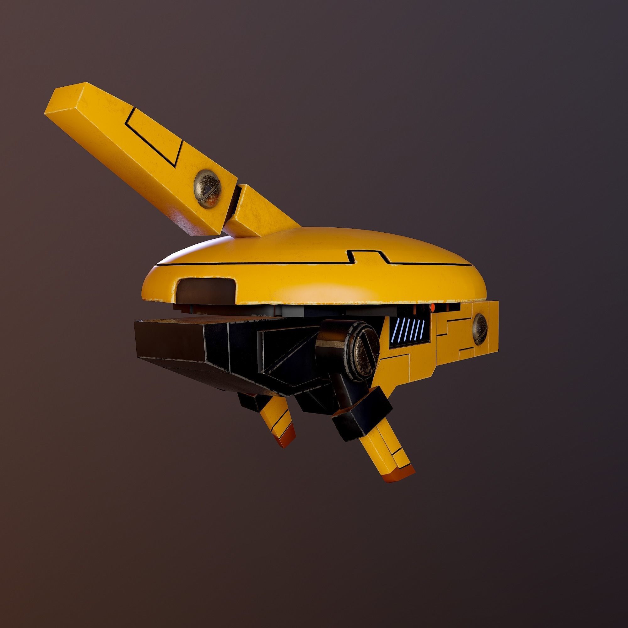 SNIPER DRONE TAU MV71  TAU EMPIRE low poly PBR Low-poly 3D model_4