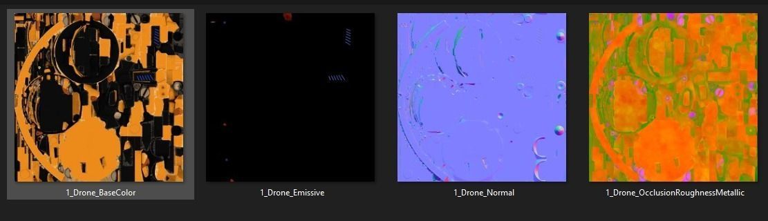 SNIPER DRONE TAU MV71  TAU EMPIRE low poly PBR Low-poly 3D model_7