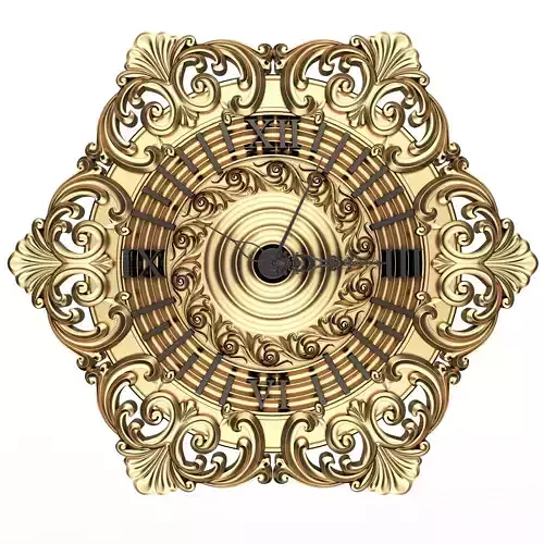 Classic Wall Clock 07 Gold