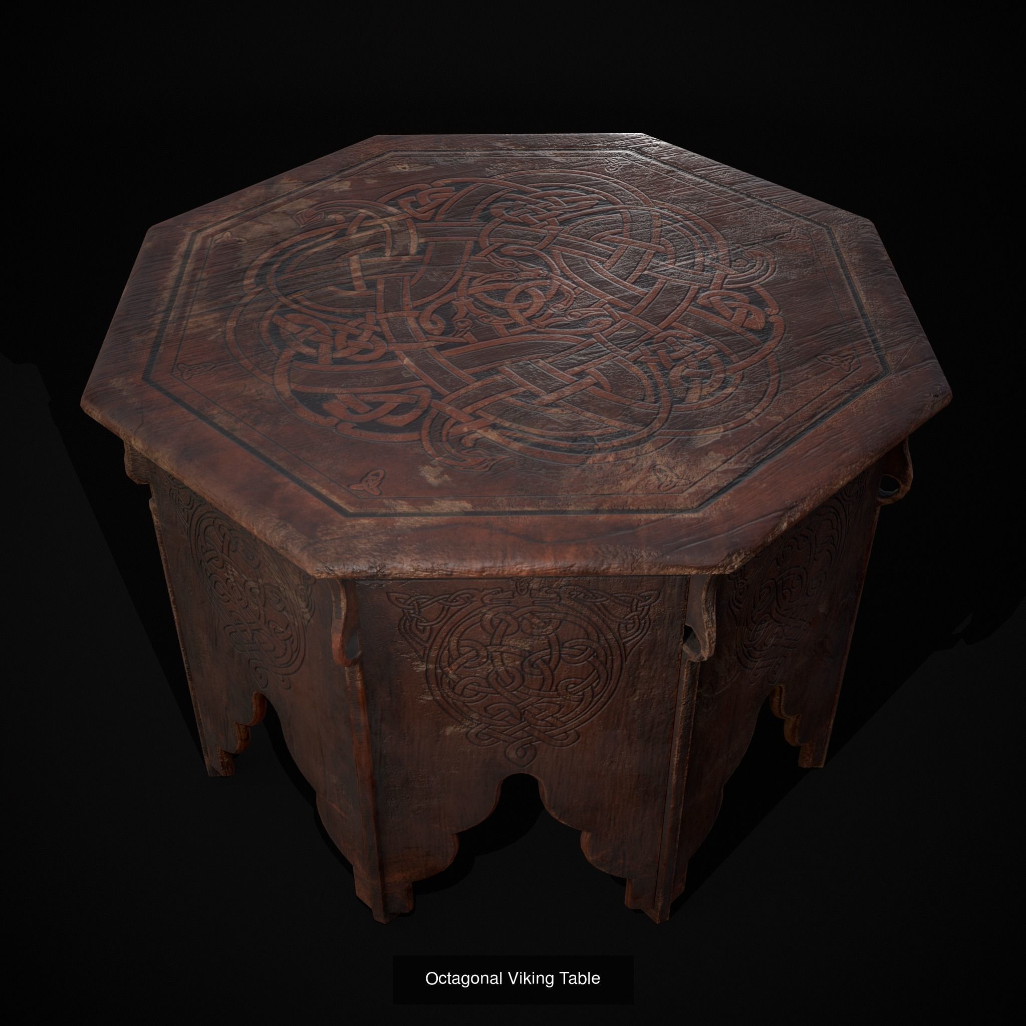 Medieval  Wooden Tables 3D Model Collection_41
