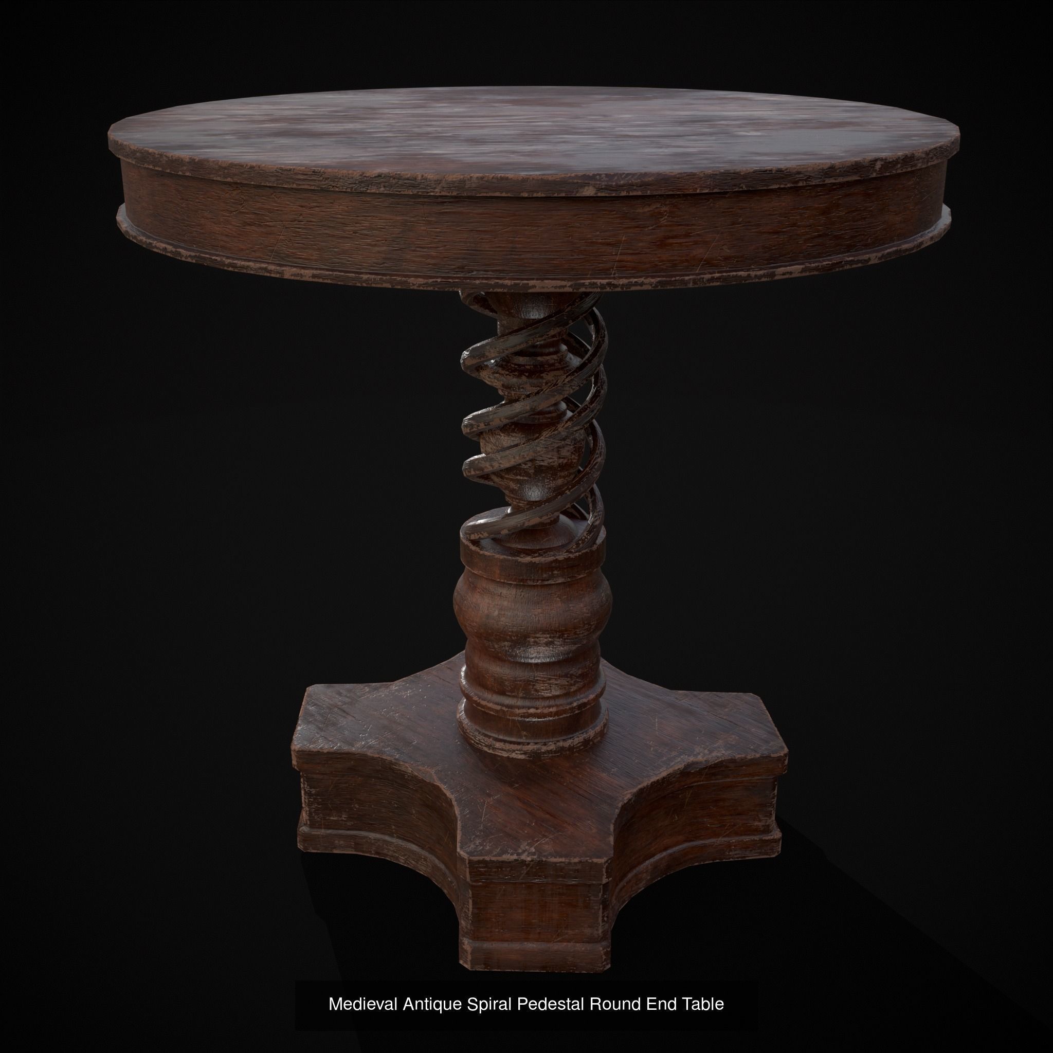 Medieval  Wooden Tables 3D Model Collection_31