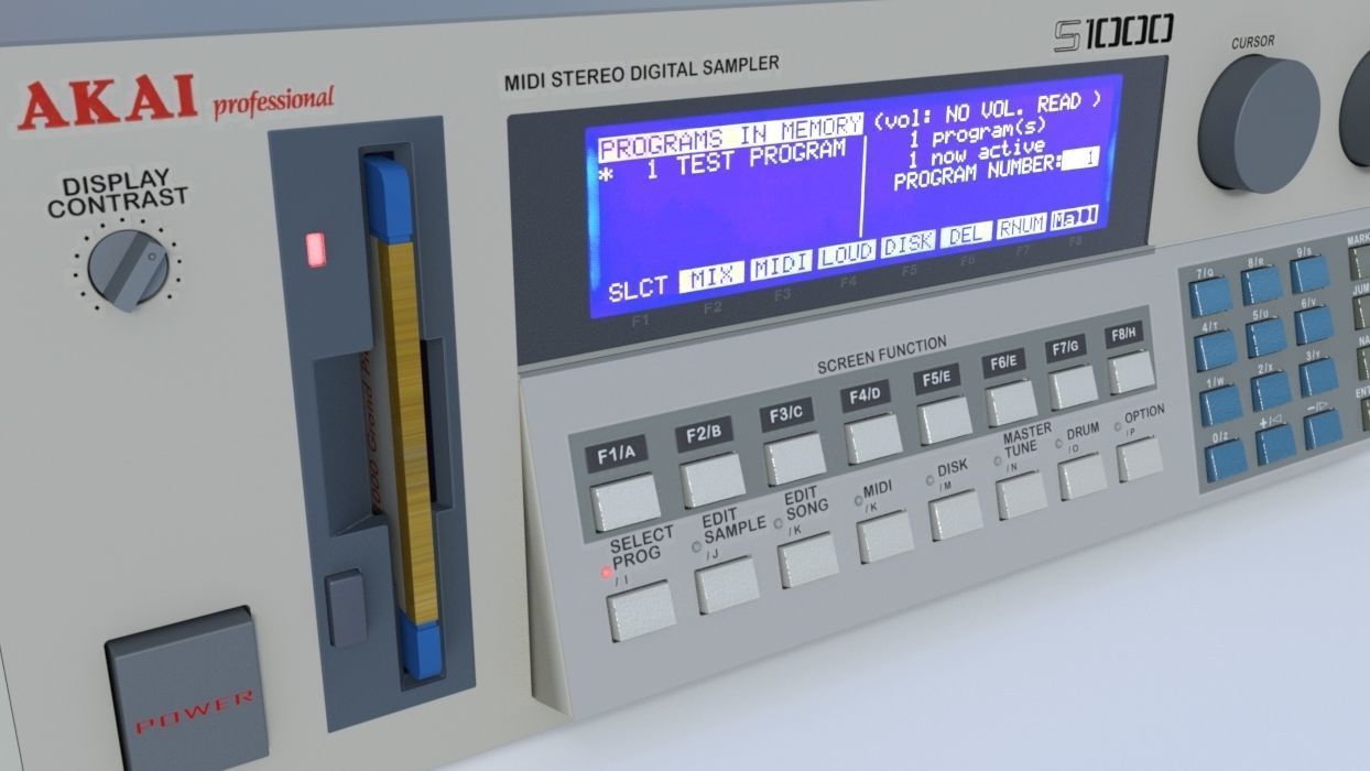 AKAI S-1000 Sampler 3D model | CGTrader