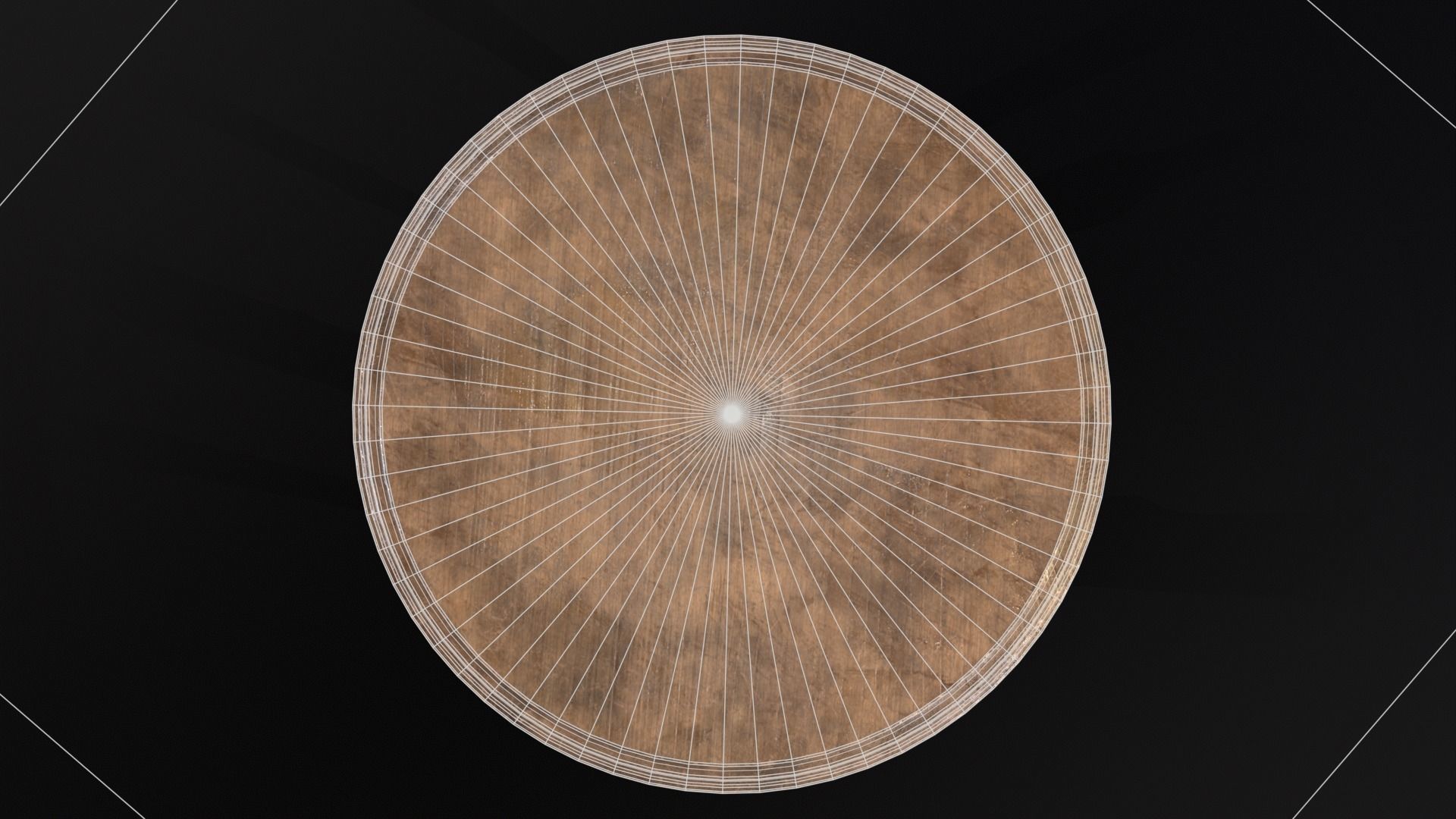 Elegant Round Coffee Table Low-poly 3D model_17