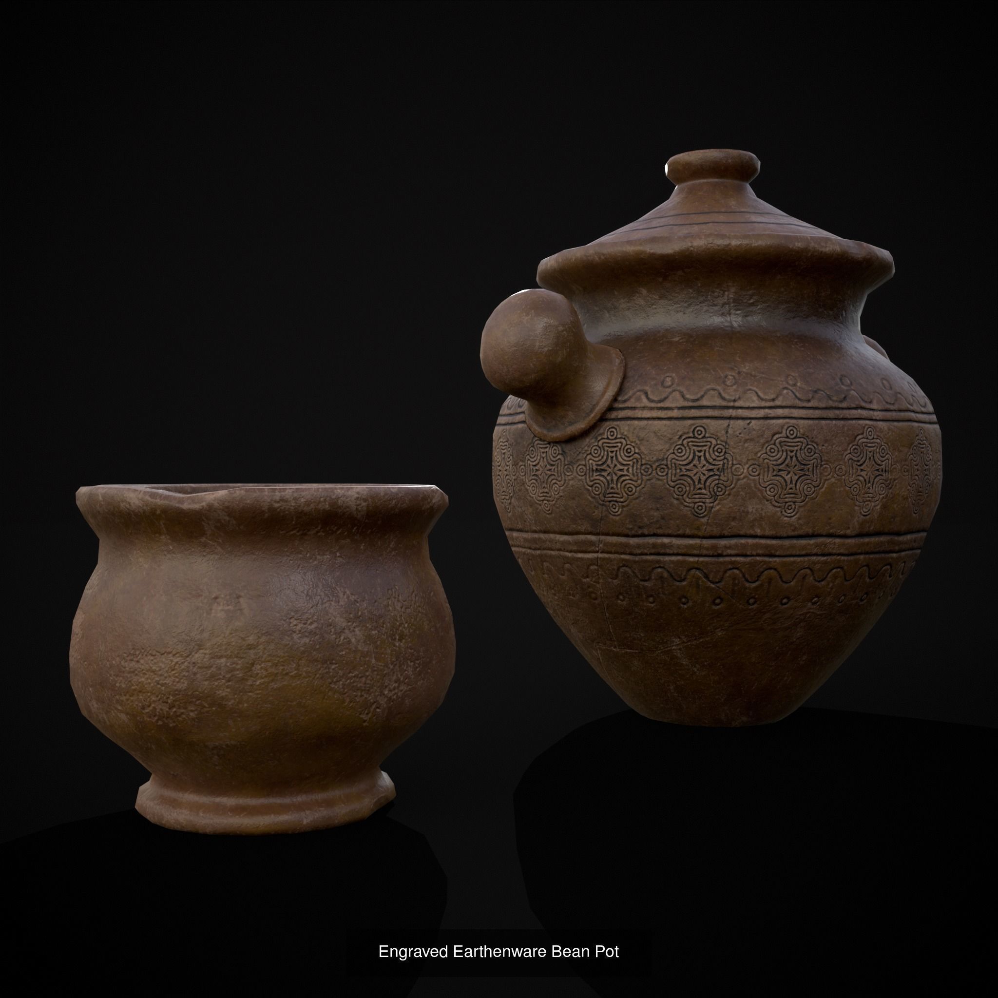 Medieval Pottery Mix 3D Model Collection_42