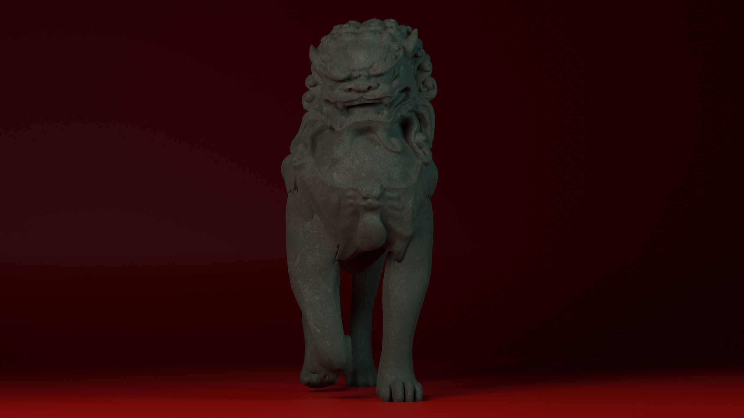 Chinese guardian lion SHISHI 3D model_2