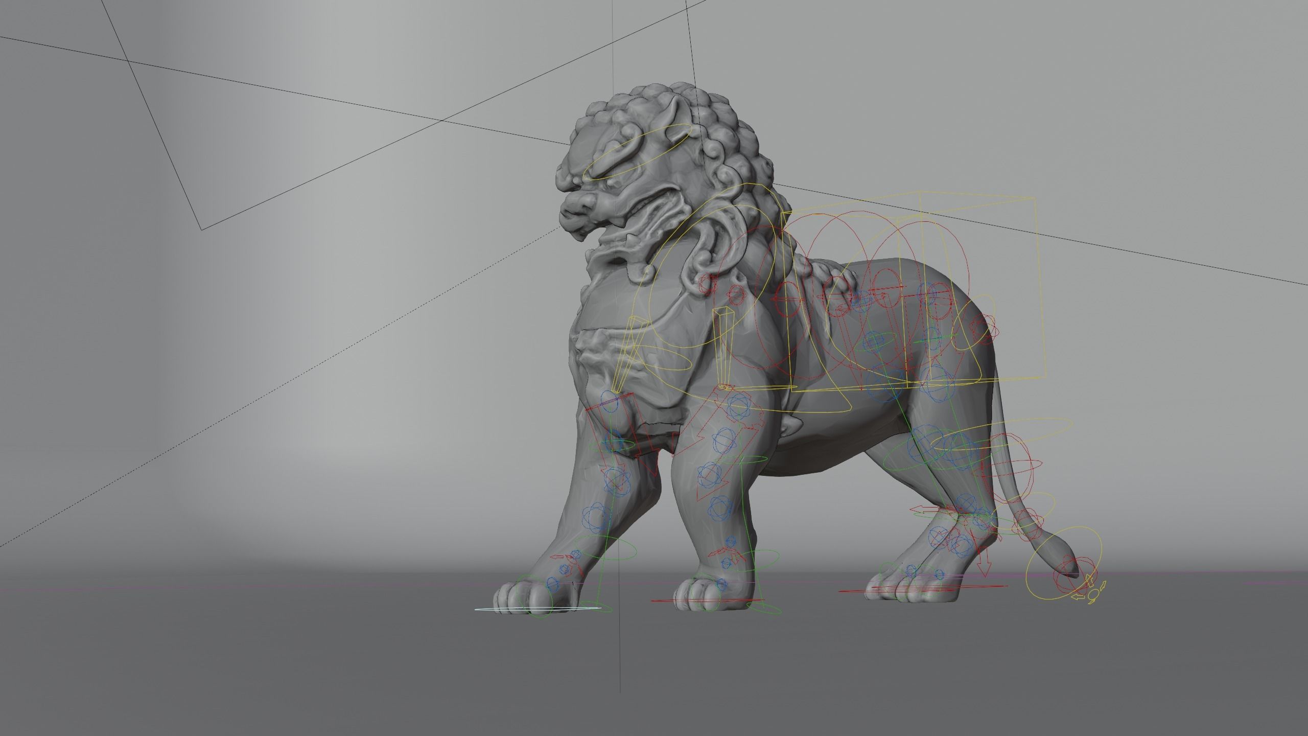 Chinese guardian lion SHISHI 3D model_7