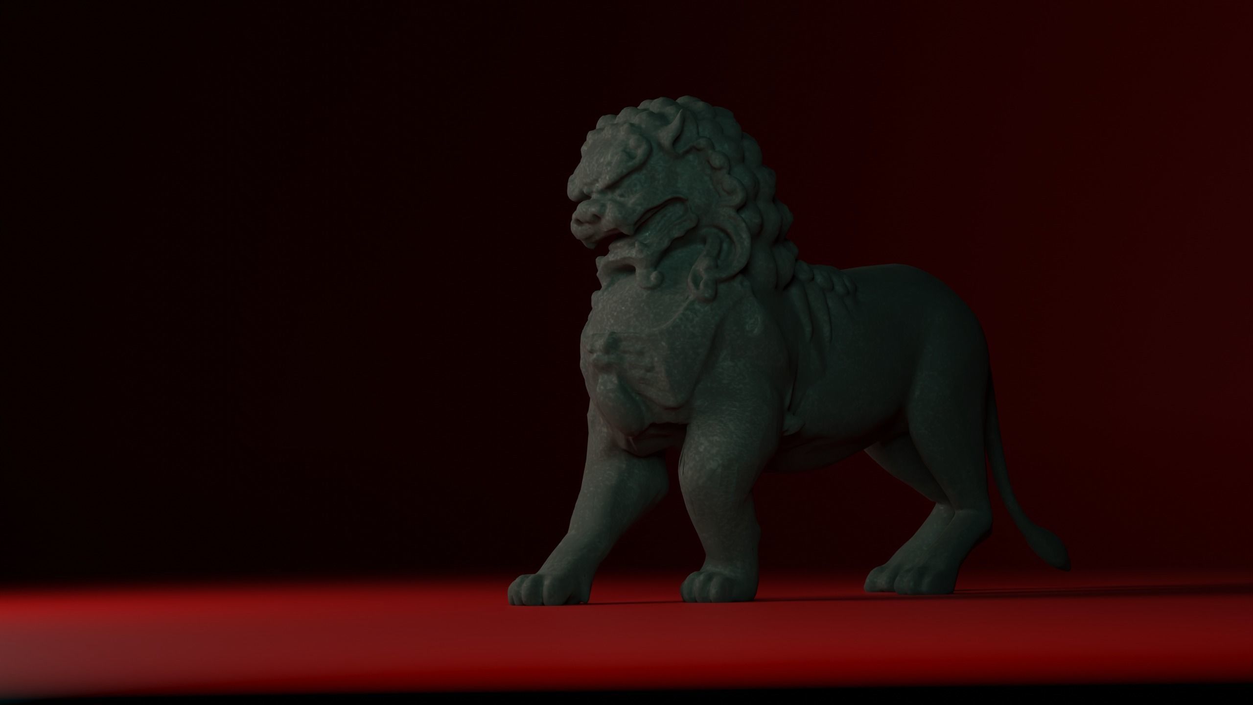Chinese guardian lion SHISHI 3D model_6