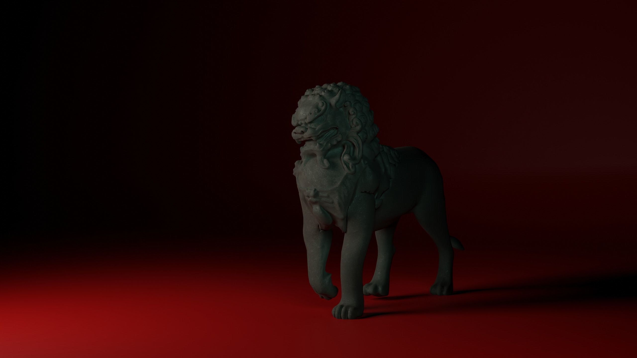 Chinese guardian lion SHISHI 3D model_1