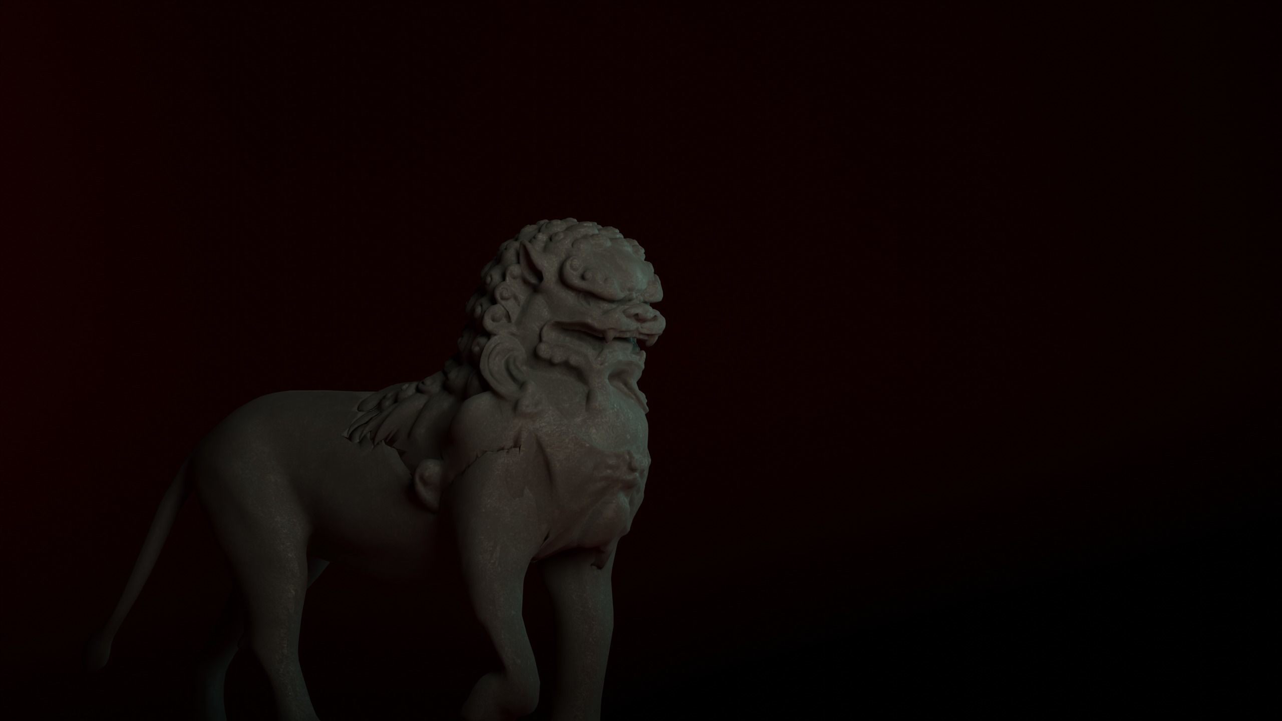 Chinese guardian lion SHISHI 3D model_4