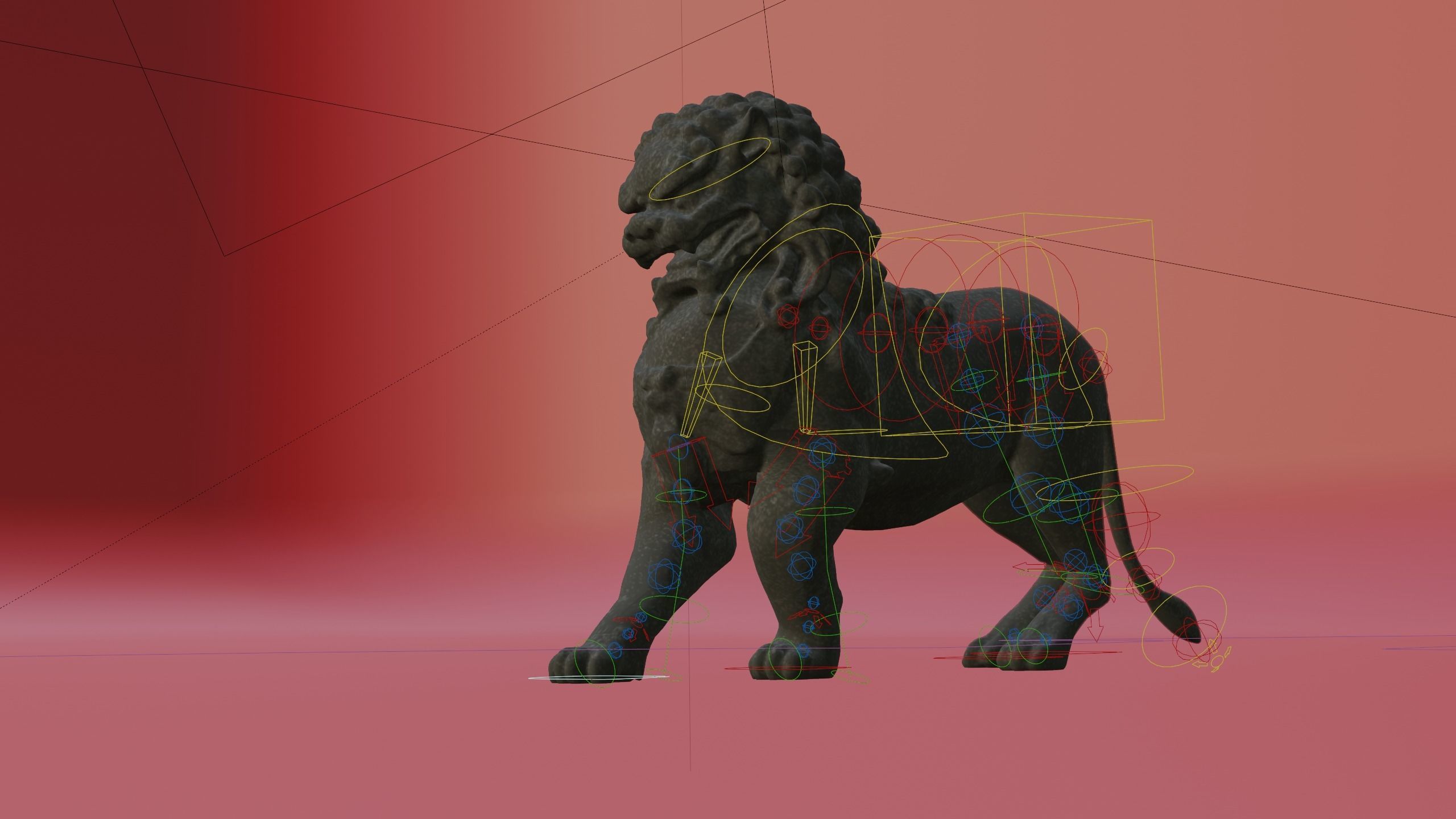 Chinese guardian lion SHISHI 3D model_8